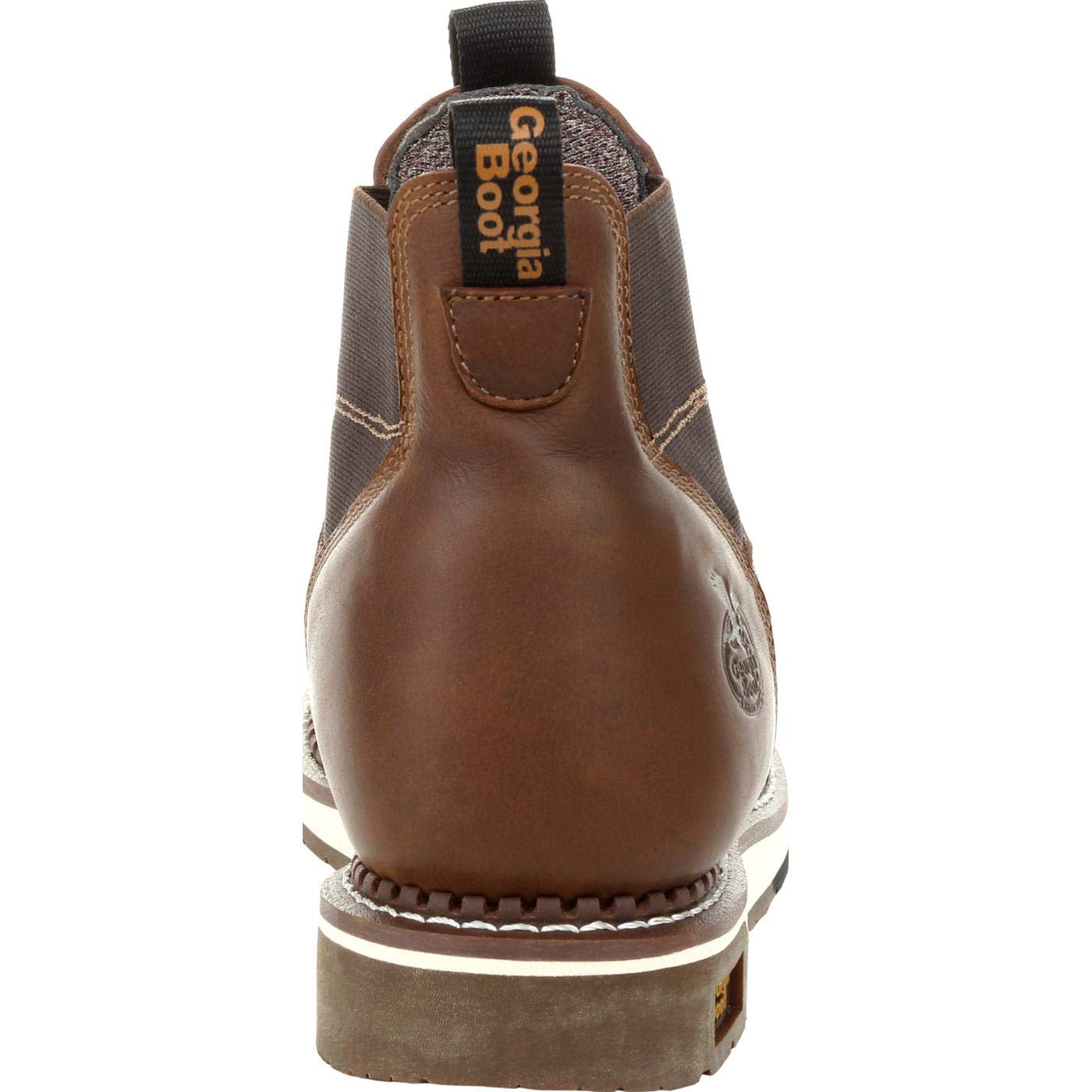 Georgia Boot AMP LT Wedge Waterproof Chelsea Work Boot - Durable & Comfortable for Construction, Landscaping & Outdoor Work