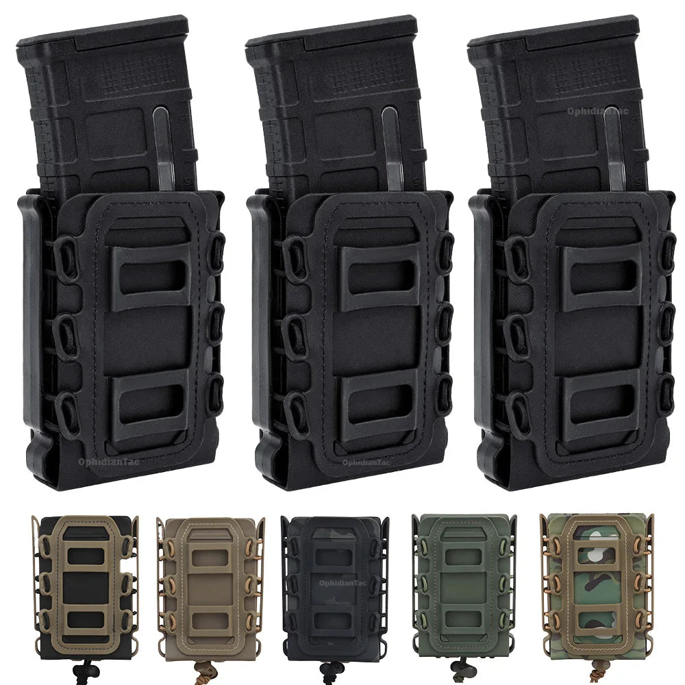 MOLLE Fast Mag Pouch - Tactical Magazine Holder for 5.56 & 7.62mm AR-15/AK-47 | Durable Nylon Molle-Compatible Pouch for Military, Hunting & Airsoft | Quick-Draw Design for Outdoor & Range Use
