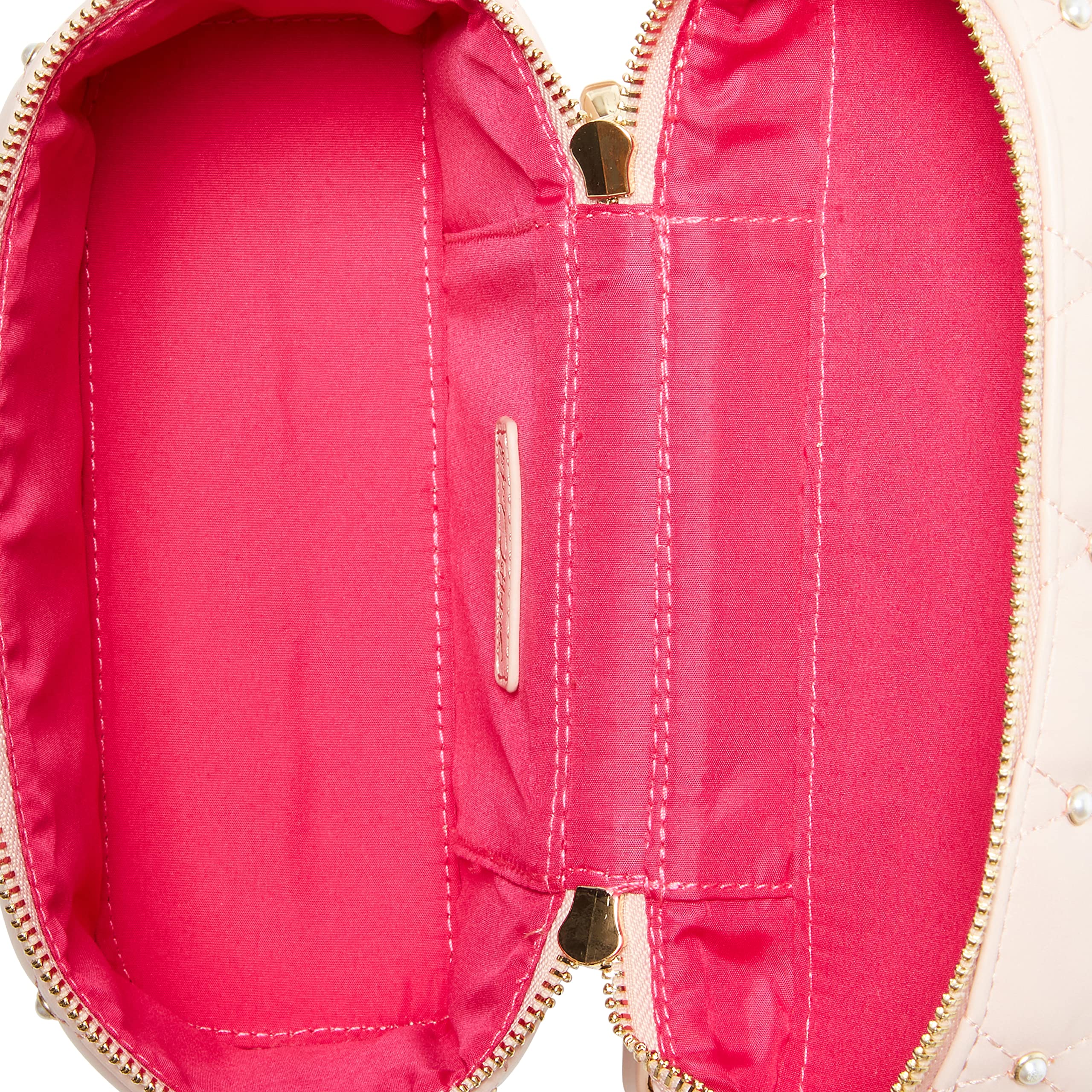 Betsey Johnson Blush Mirror Vanity Crossbody Bag - Stylish & Compact for Parties, Travel & Everyday Use