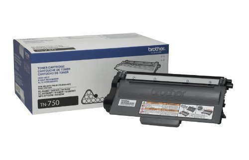 Brother TN750 High Yield Toner Cartridge - Compatible with Brother Printers | Long-Lasting Black Ink Replacement | Ideal for Home Office & Small Business Printing Needs