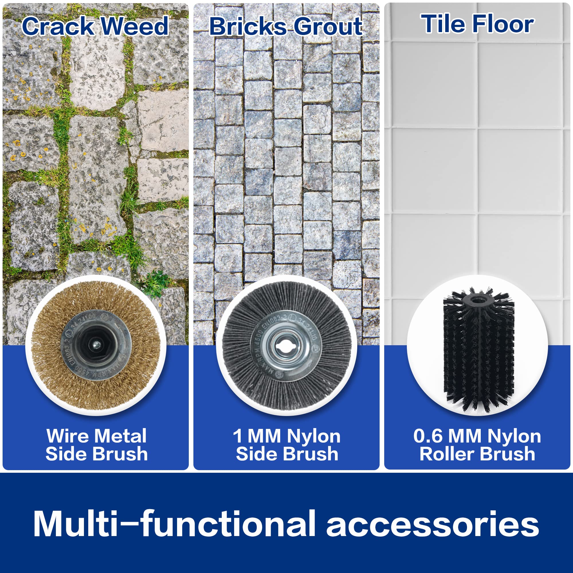 **Electric Grout Cleaner Machine – Lightweight & Powerful Tile Grout Cleaner for Floors, Patio, Brick, Carpet & Pavement | Perfect for Home, Kitchen & Outdoor Cleaning**