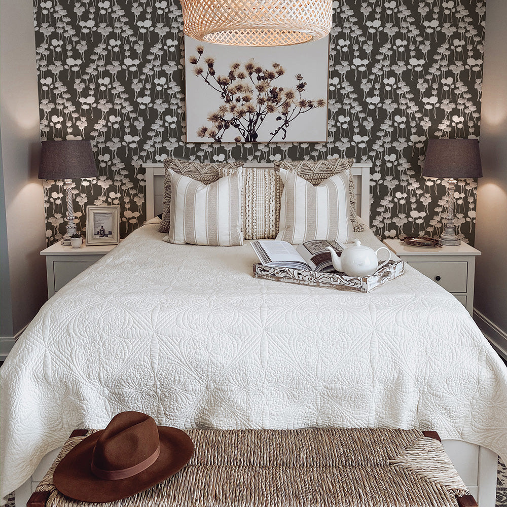 Self-Adhesive Meadow Floral Wallpaper - Easy Peel & Stick Removable Wallpaper for Bedroom, Living Room, Home Decor