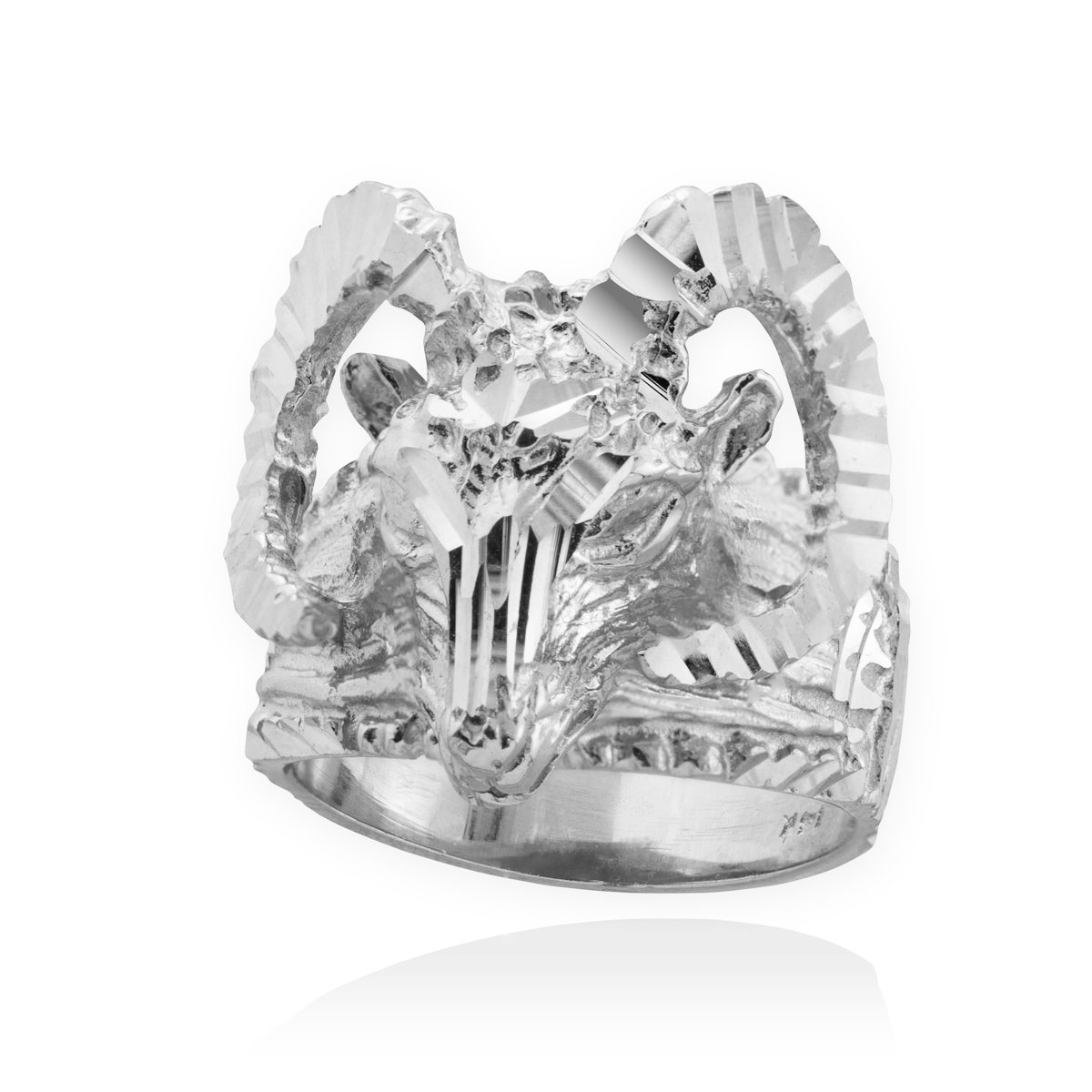 925 Sterling Silver Aries Zodiac Sign Ring for Men - Ram Head Design, Size 11 - Perfect for Birthdays, Gifts, and Zodiac-Themed Jewelry Collections