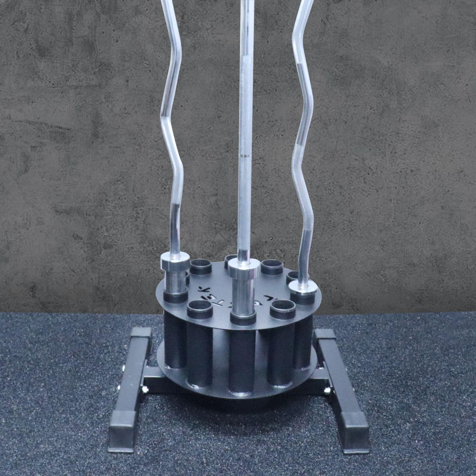 Rotatable Barbell Rack Stand - Holds 10 Olympic Bars for Home Gym Storage - Perfect for Dumbbells & Curl Bars