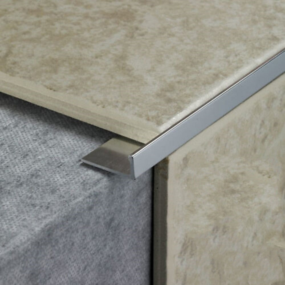 10 Pack Heavy Duty L-Shaped Aluminum Tile Edge Trim 10mm - Perfect for Bathroom, Kitchen & Shower Tiling Projects