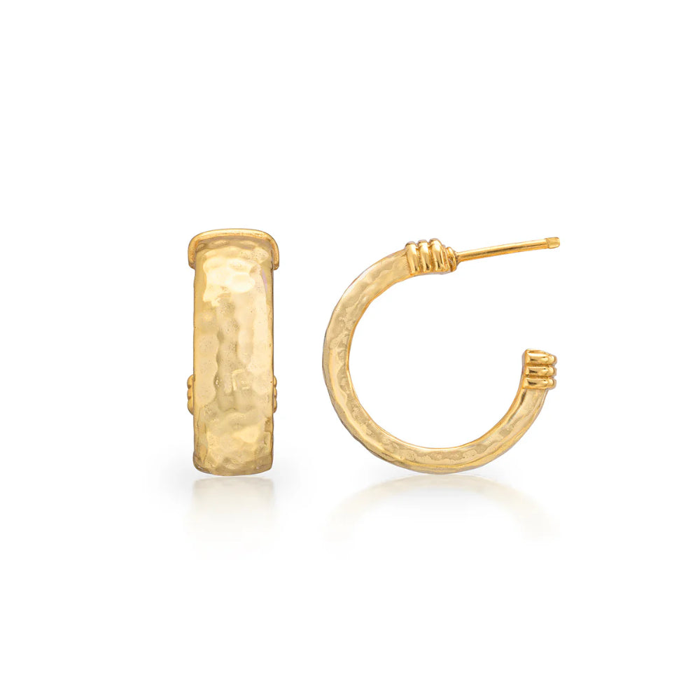 Capucine de Wulf Cleopatra Classic Small Gold Hoop Earrings - Elegant Everyday Jewelry for Women, Perfect for Work, Date Night & Special Occasions