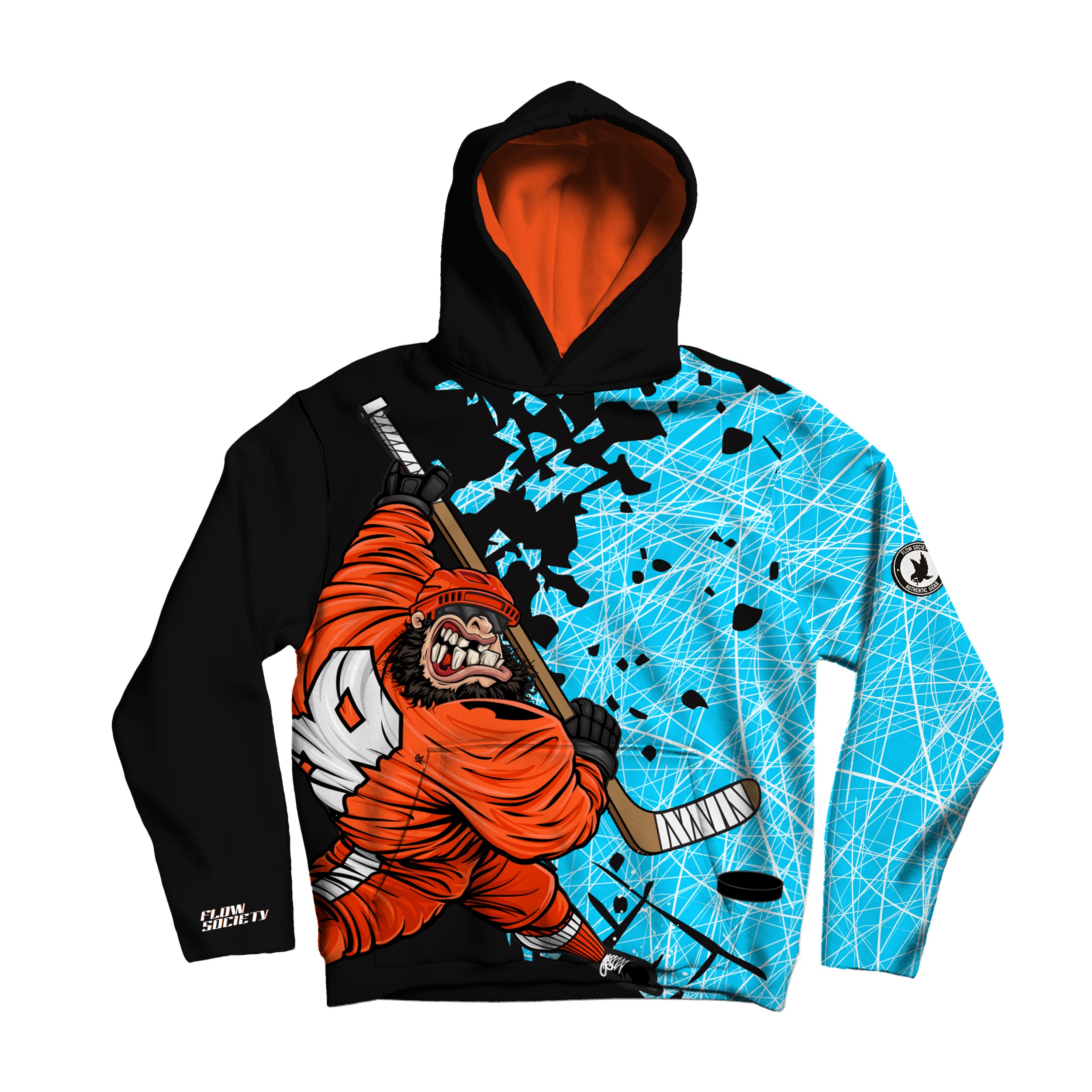 Youth Angry Hockey Hoodie - Cool Sports Pullover for Teen Boys - Perfect for Hockey Games, School, and Casual Wear