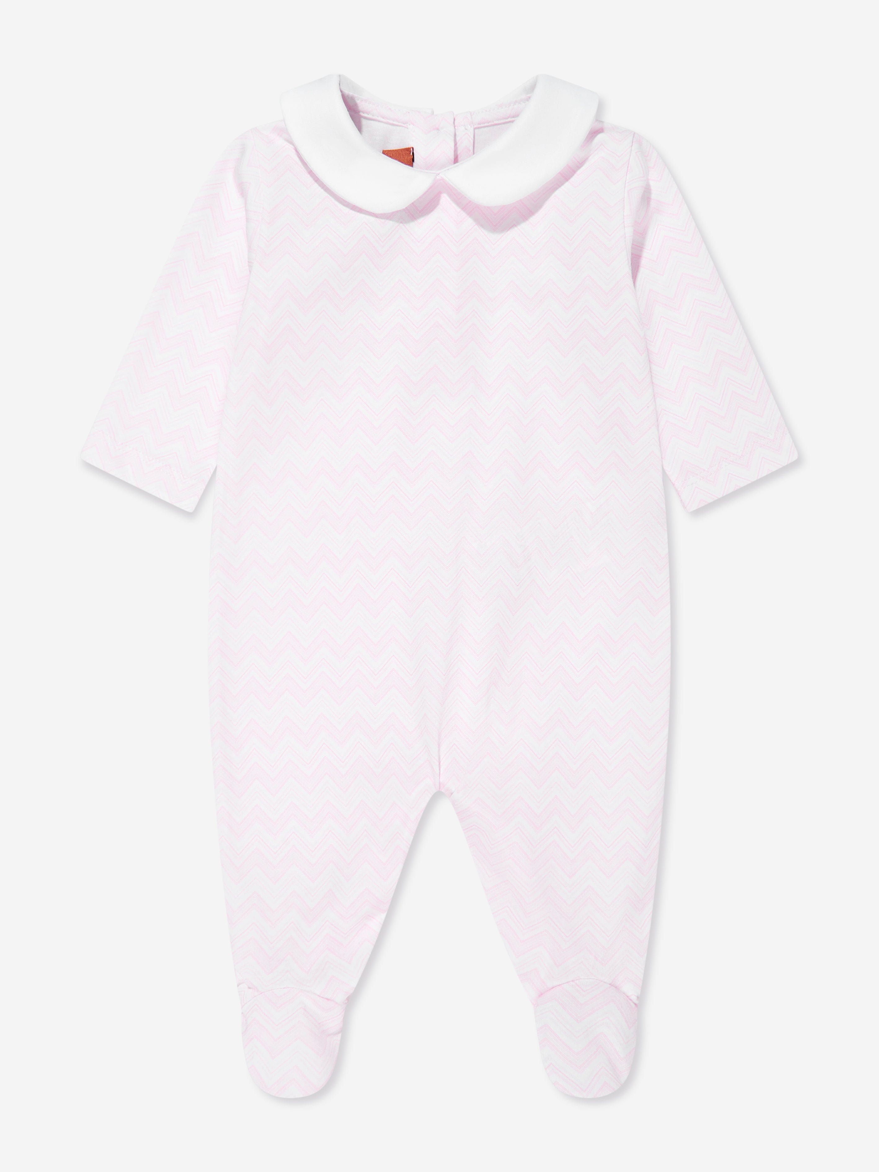 Pink Zigzag Baby Grow Set for Girls - Soft & Comfortable Newborn Outfit for Sleep, Play & Everyday Wear