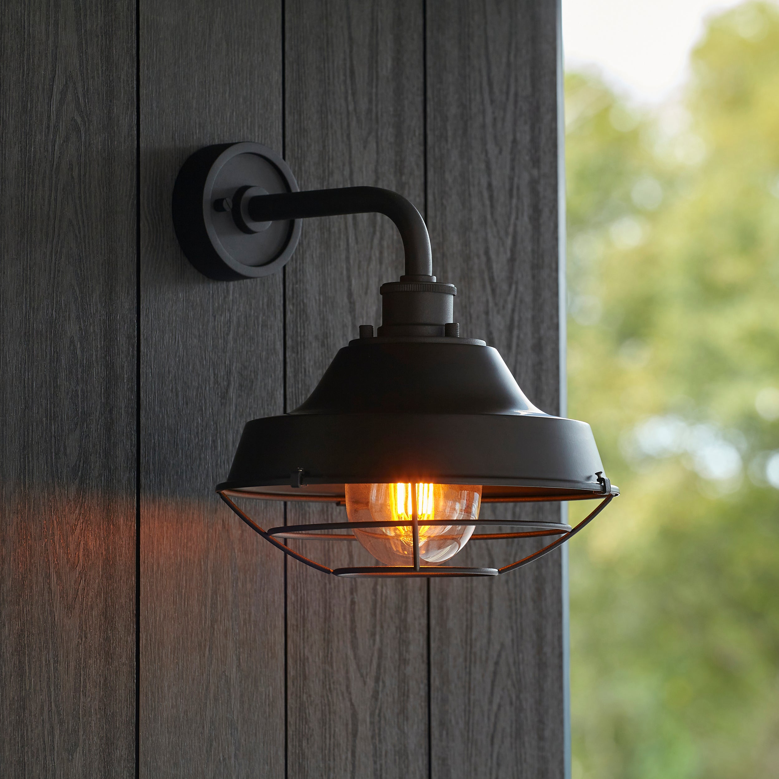 Astley Outdoor Wall Light in Matt Black - Durable & Weatherproof Exterior Lighting for Porch, Garden, and Patio
