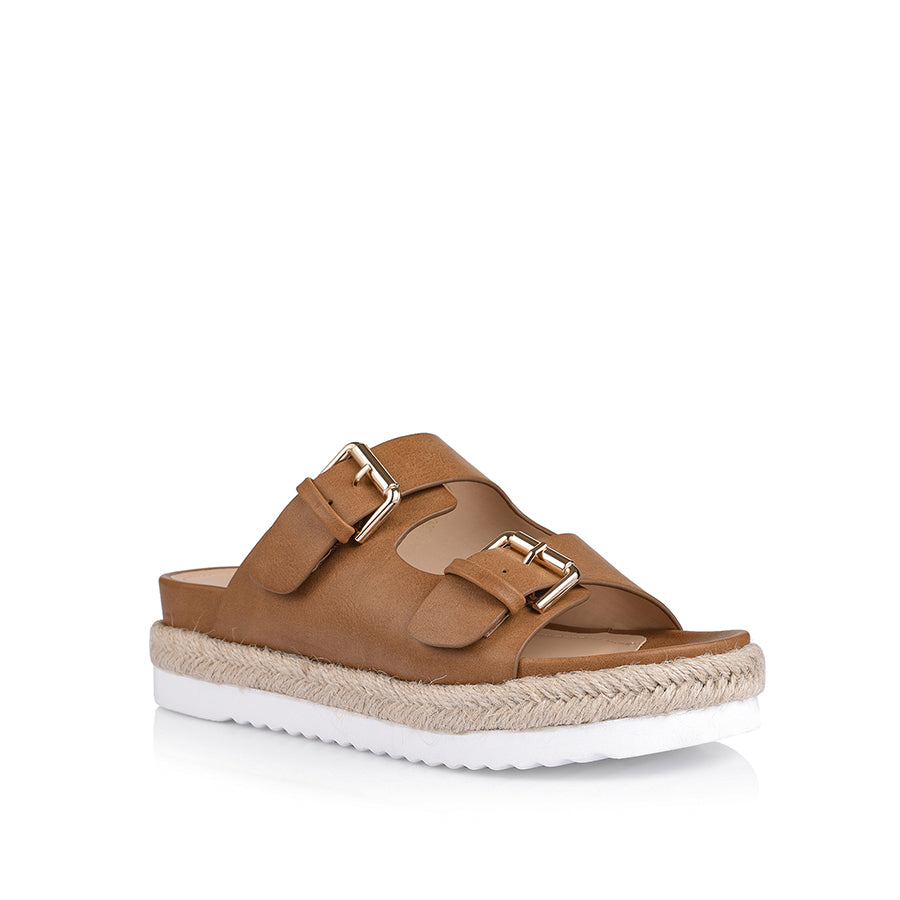 Premium Denmark Footbed Slides - Tan Softee Comfort Sandals for Men & Women - Perfect for Home, Beach, and Casual Wear