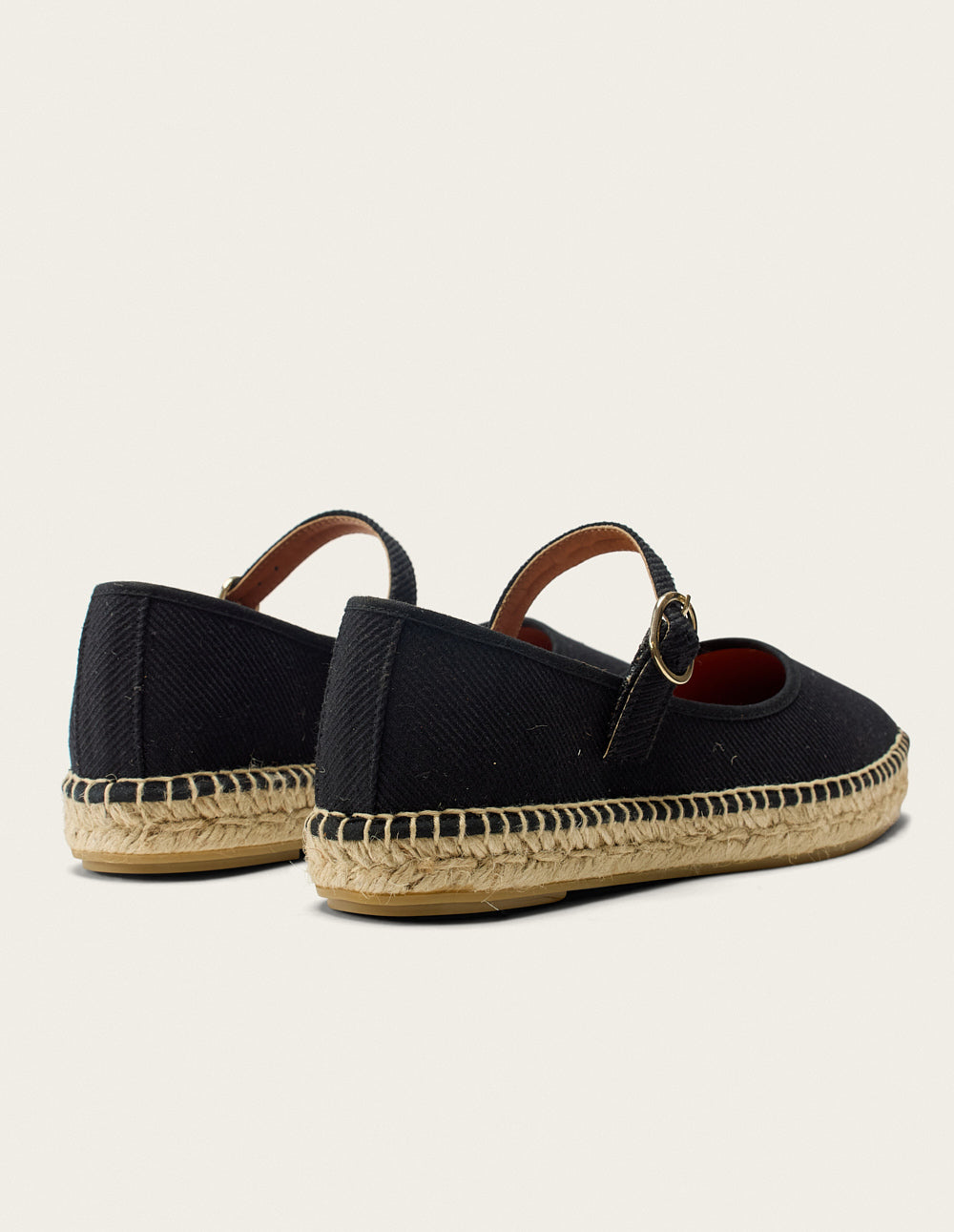 Bebi Black Toile Espadrilles - Comfortable & Stylish Women's Shoes for Summer, Beach, and Casual Outings