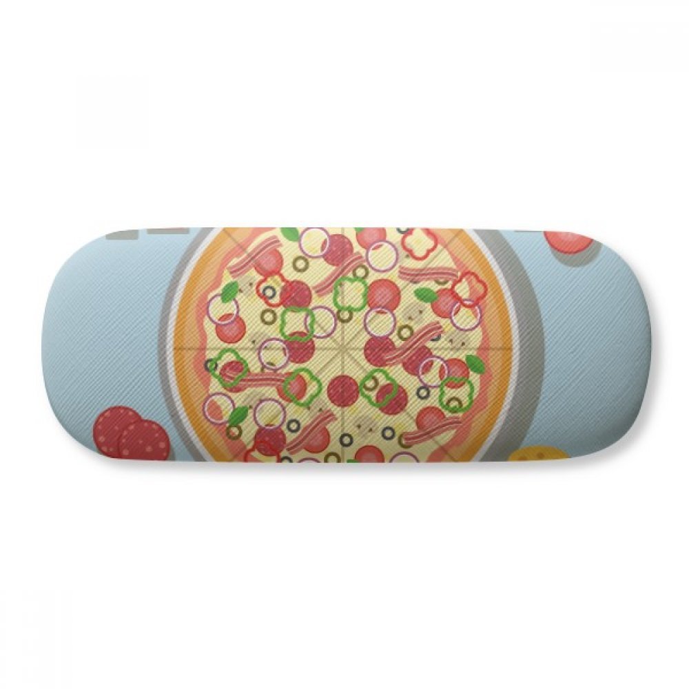 Premium Italian Pizza-Themed Eyeglasses Case - Durable Clamshell Storage Box for Glasses, Sunglasses & Reading Glasses - Perfect for Travel, Home & Office Organization