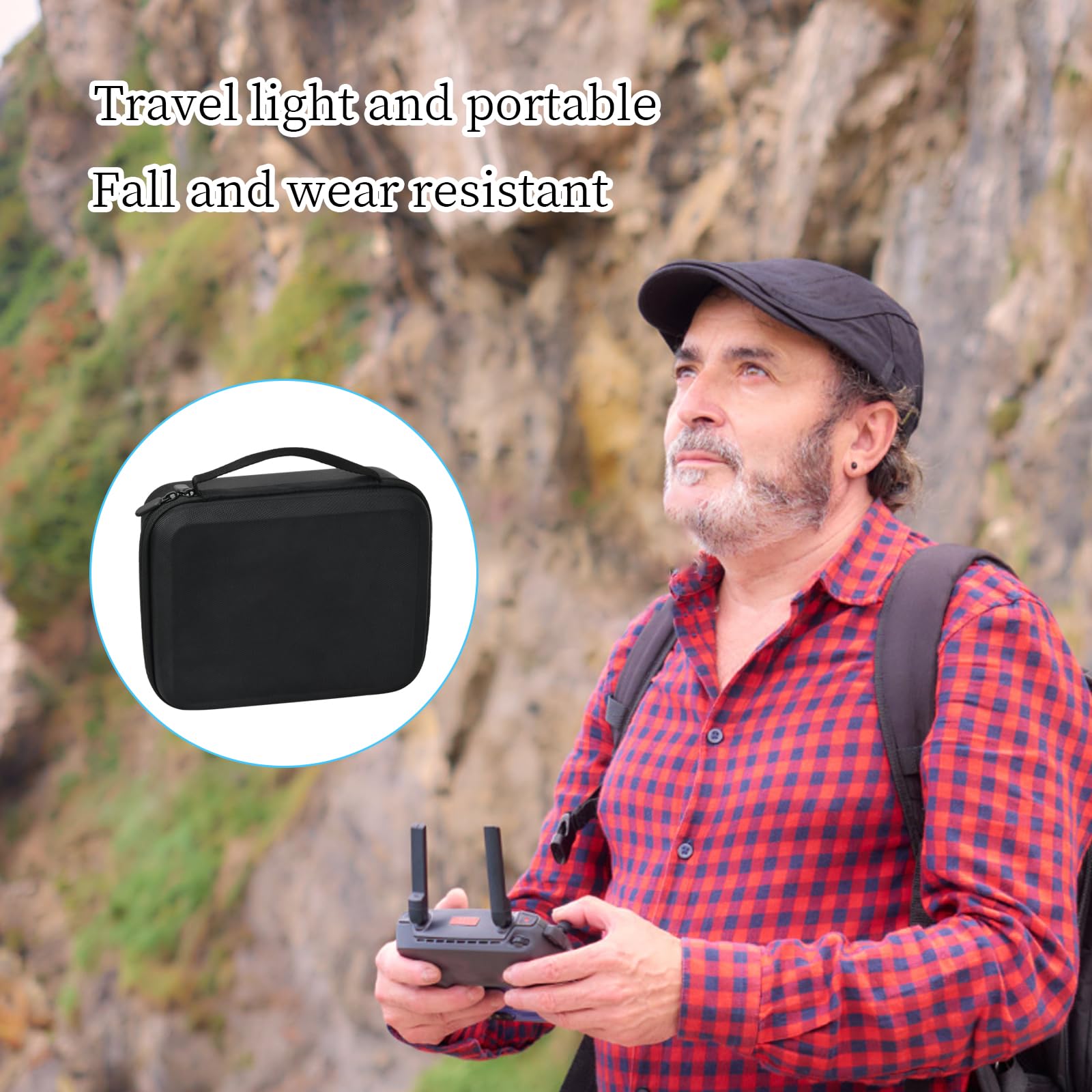 DJI Mavic Mini 2/Mini 2 SE Waterproof Hard Travel Case - Compact Protective Storage Bag for Drone Accessories | Shockproof EVA Shell | Perfect for Travel, Hiking & Outdoor Adventures | Fits Remote Controller, Batteries, Propellers (White) | Ideal for Aerial Photography, Drone Enthusiasts & Professional Pilots | Great for Travel Protection, Drone Storage & Field Operations