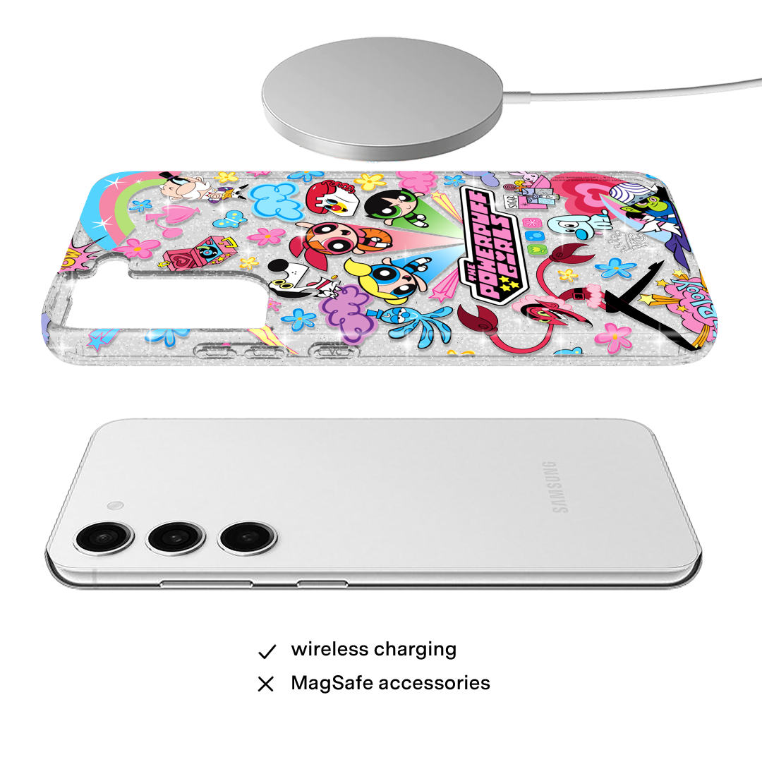 The Powerpuff Girls Girl Power Samsung Phone Case - Cute Cartoon Character Protective Cover for Samsung Galaxy S21/S20/Note 20 - Perfect Gift for Kids & Fans of The Powerpuff Girls TV Show