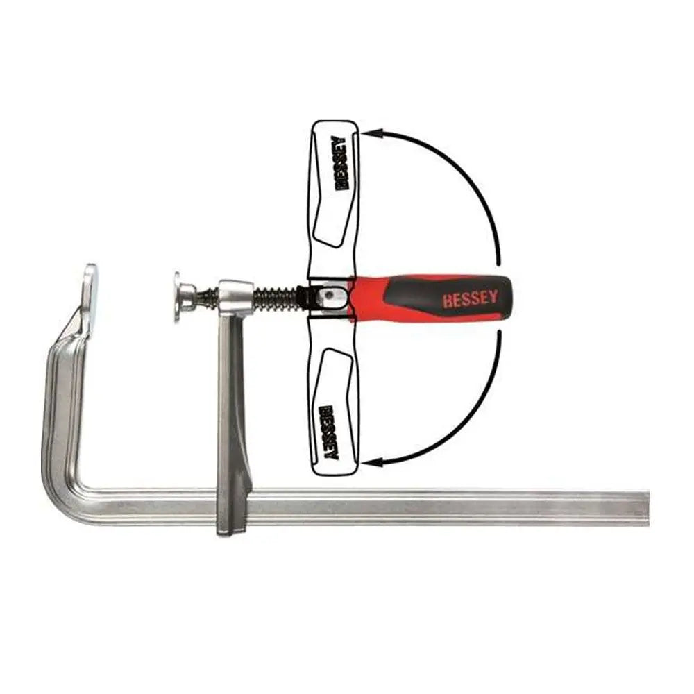 Bessey GZ50 12PH Pivot Handle Clamp - 20 Inch x 4.75 Inch Opening - Heavy Duty Woodworking & Metalworking Tool for DIY Projects & Professional Use