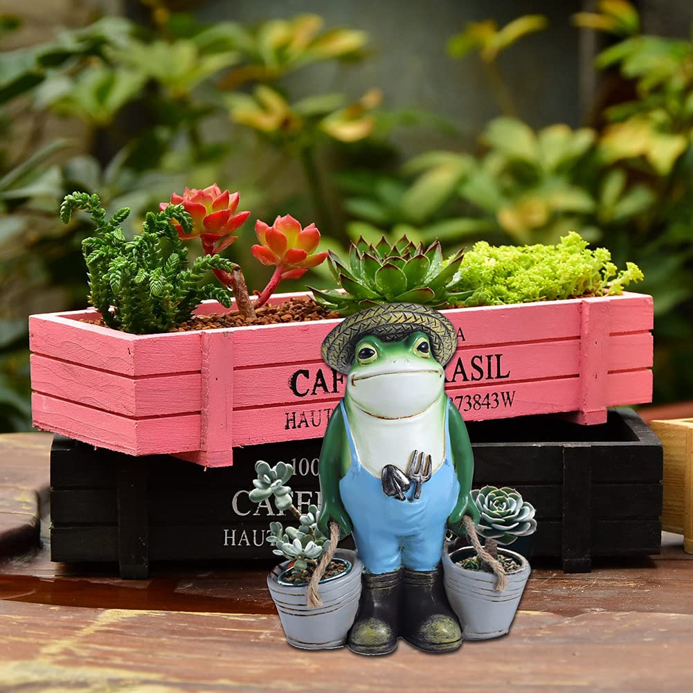 Frog Garden Decor Statue - Outdoor & Indoor Yard Ornament, Unique Housewarming Gift for Garden, Patio, and Home Décor | Perfect for Lawn, Pond, and Flower Bed Accents