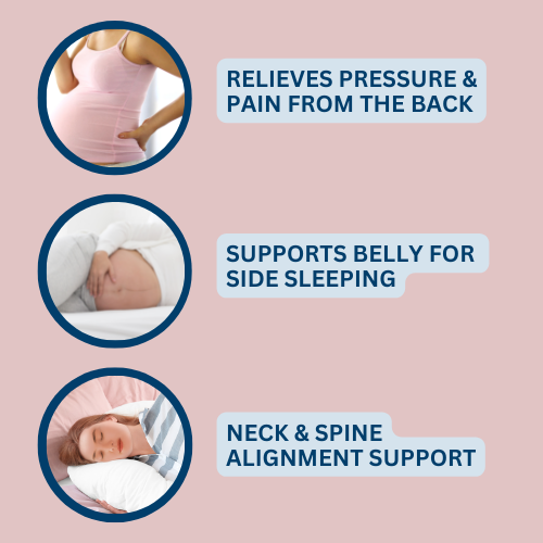 UPedic Pregnancy Pillow for Side Sleepers - Full Body Maternity Support Pillow with Cooling Cover - Perfect for Back Pain Relief, Comfortable Sleeping During Pregnancy & Nursing - Ideal for Bed, Couch & Travel Use