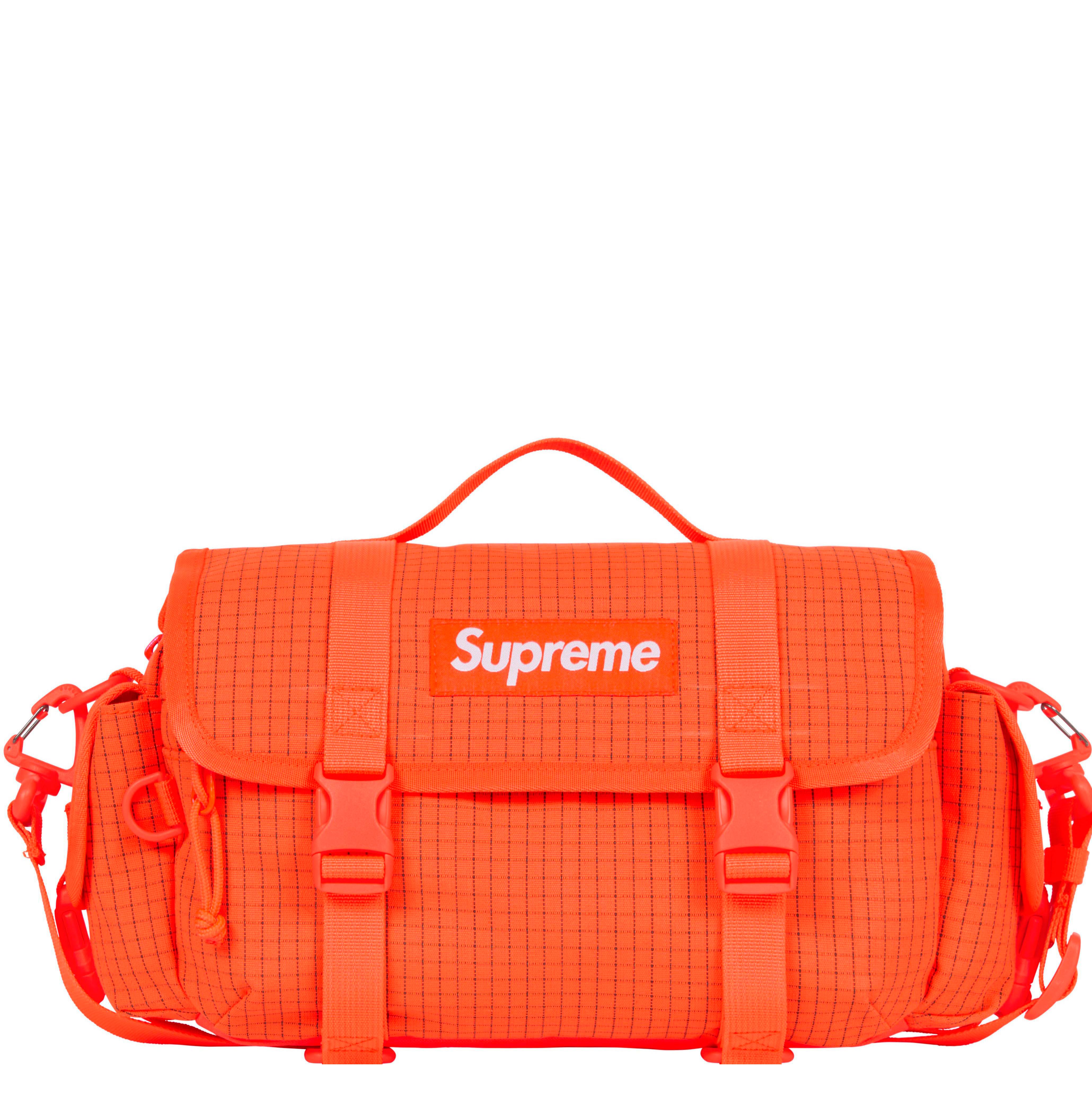 Supreme SS24 Mini Duffle Bag Orange - Compact Travel Duffel for Gym, Weekend Trips & Sports Gear Storage