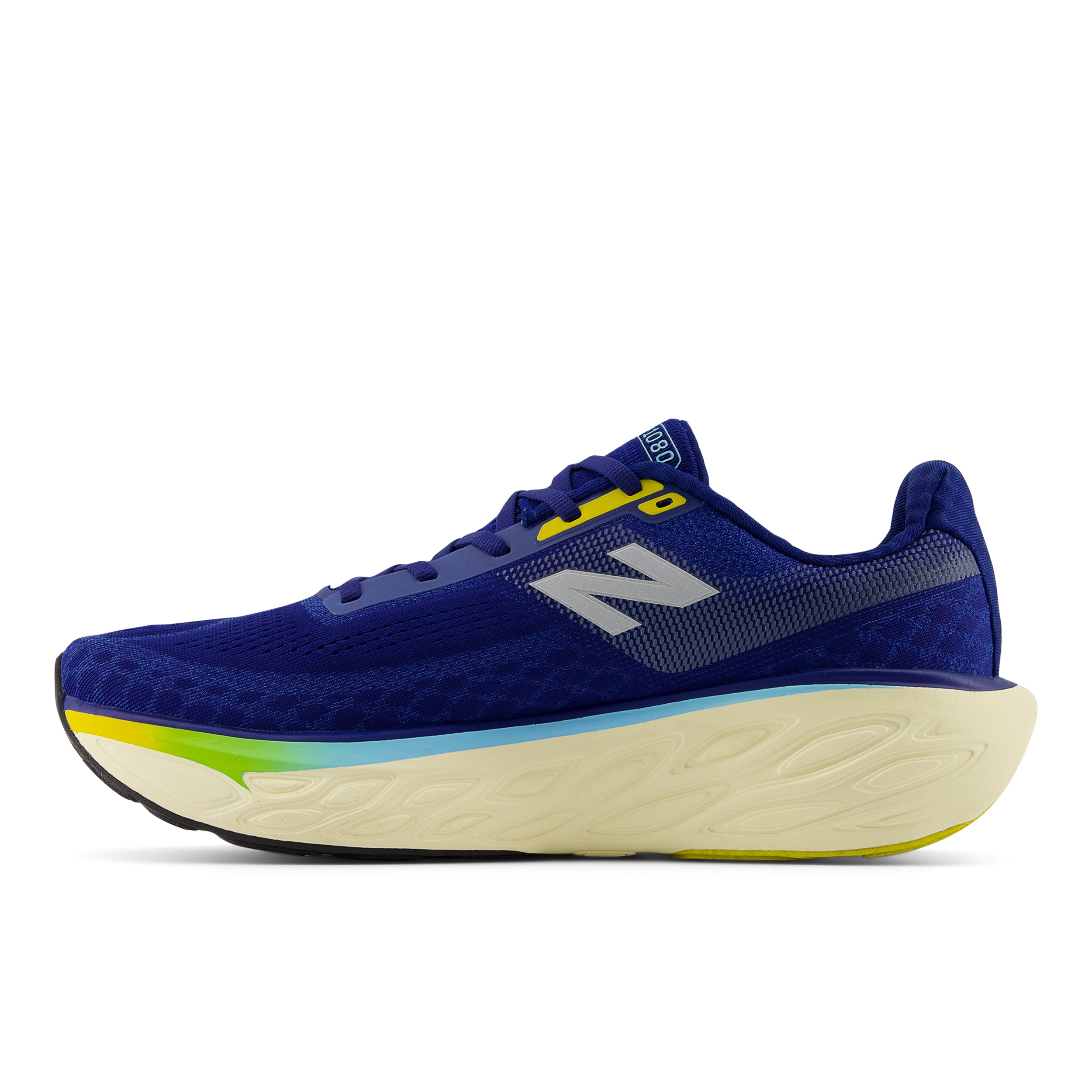 New Balance Men's Fresh Foam X 1080v14 Running Shoes - Inkwell/Silver Metallic/Ginger Lemon - Lightweight Cushioned Sneakers for Jogging, Gym Workouts & Daily Wear