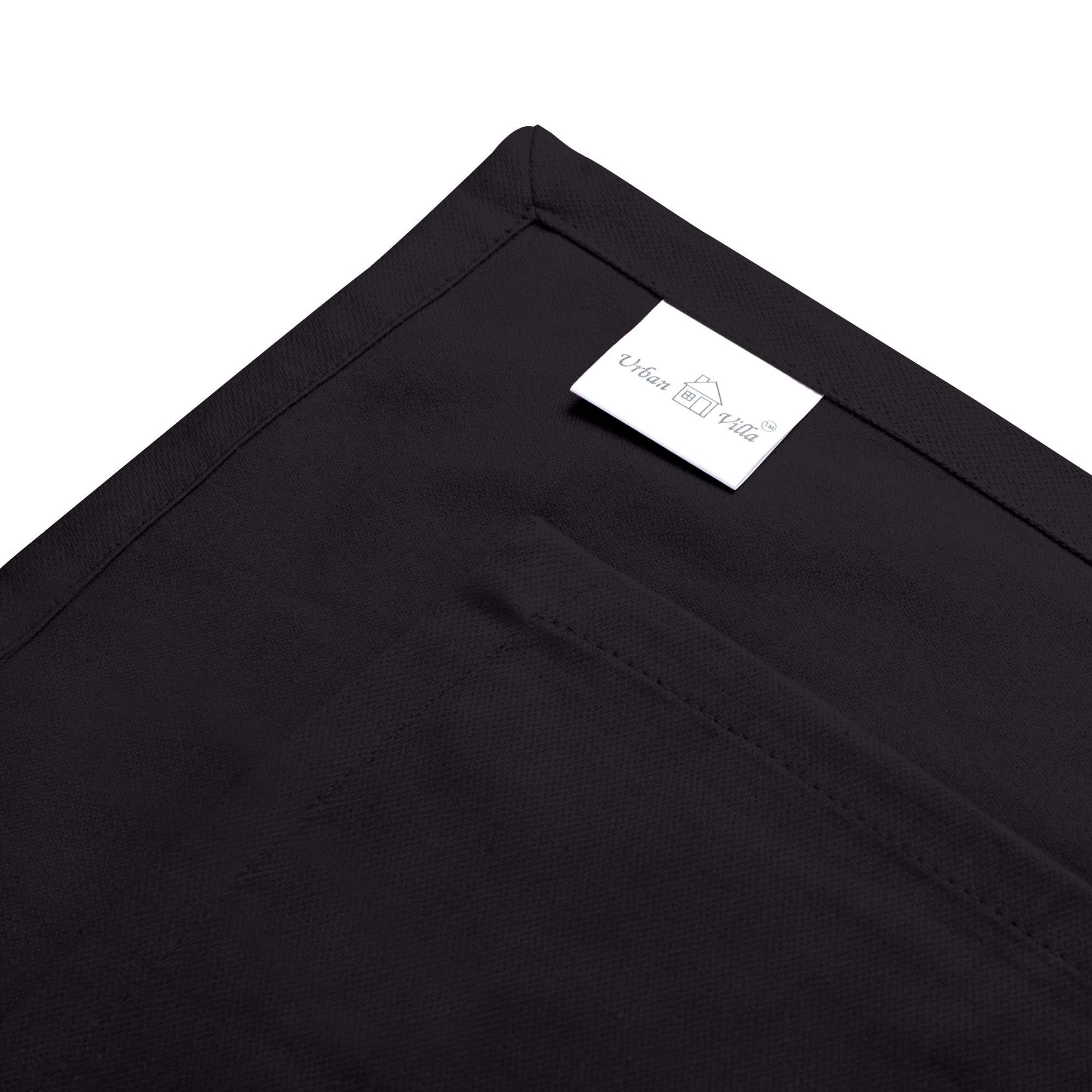 Premium 100% Cotton Ultra Soft Kitchen Towels Set of 6 - 20x30 Inches, Highly Absorbent, Black (Ideal for Cooking, Baking & Dish Drying)