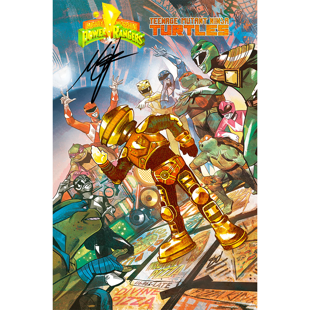 Mighty Morphin Power Rangers & Teenage Mutant Ninja Turtles II #1 Alpha 5 Exclusive Variant Comic Book - Collectible Crossover Series for Fans, Perfect for Display & Investment
