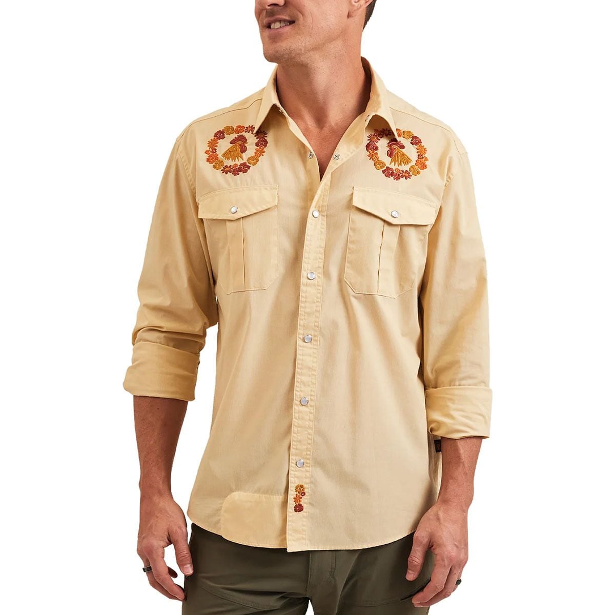 Men's Gaucho Snapshirt - Stylish Western Button-Up Shirt for Cowboy & Casual Wear - Perfect for Rodeo, Ranch Work & Outdoor Adventures