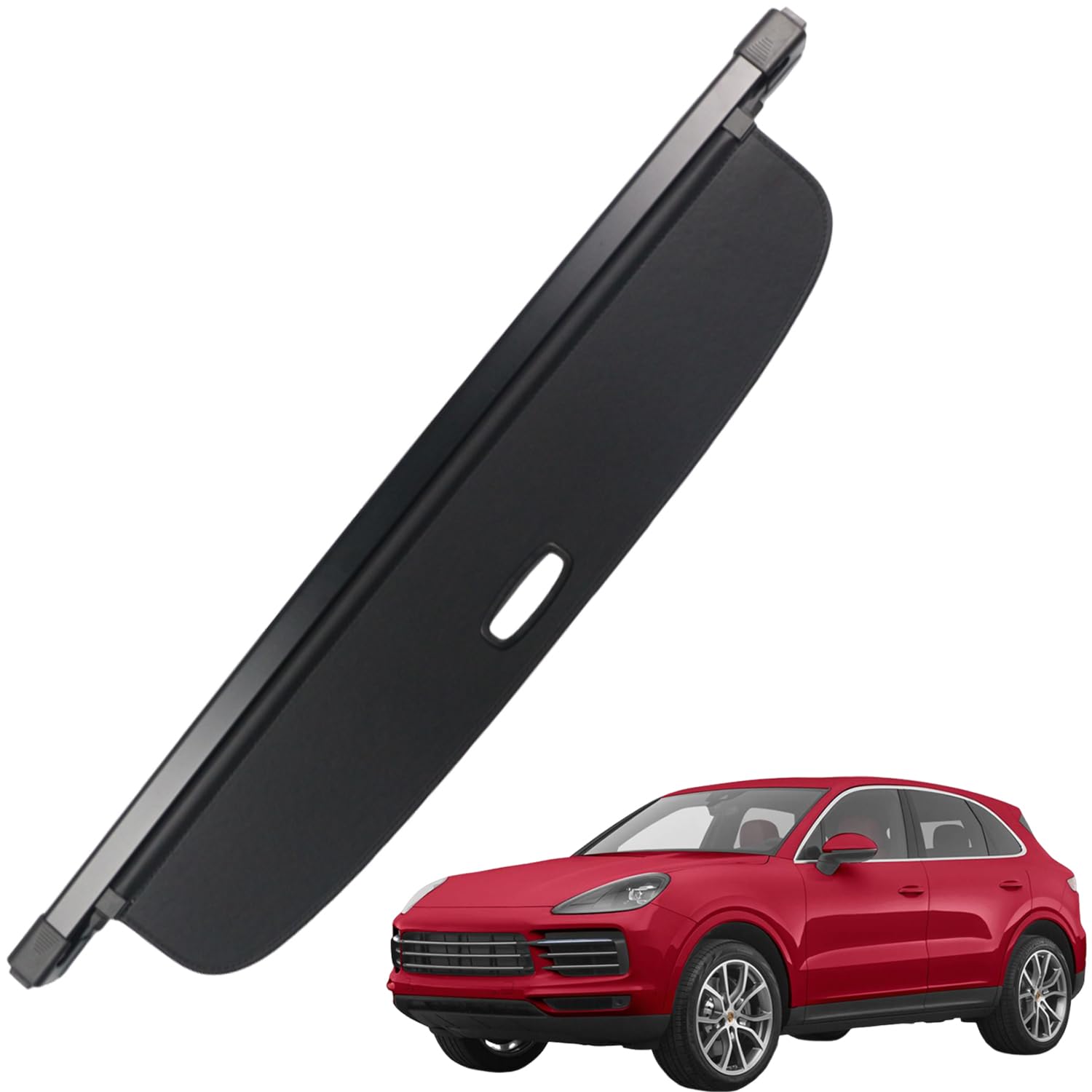Marretoo Retractable Cargo Cover for Porsche Cayenne 2019-2024 | Black SUV Trunk Security Shade | Factory Style Accessories | Perfect for Road Trips, Grocery Hauling & Vehicle Protection