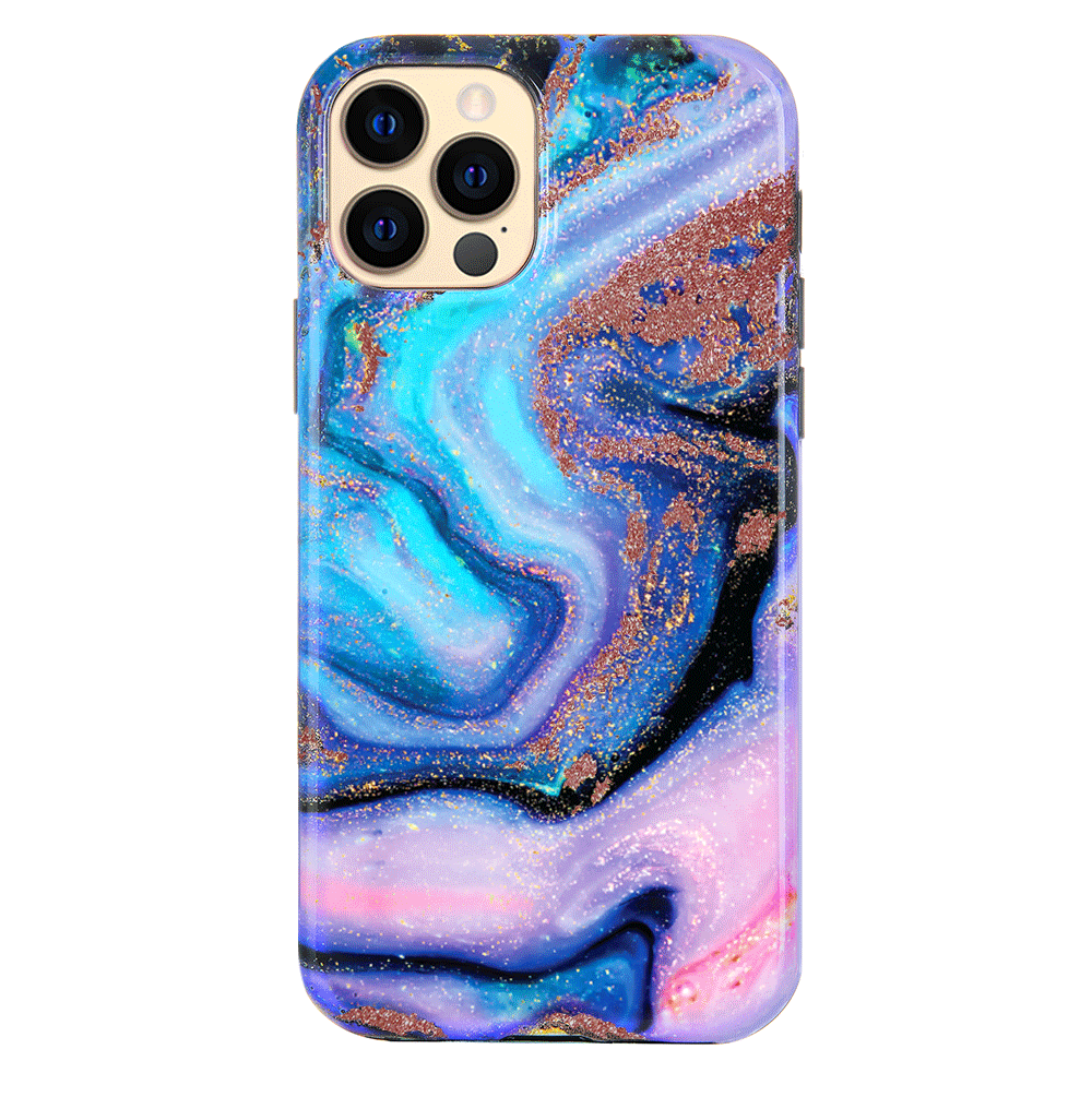 Sparkly Galaxy Glitter iPhone Case - Protective & Stylish Cover for iPhone 13/14/15 - Perfect for Parties, Night Out & Everyday Use