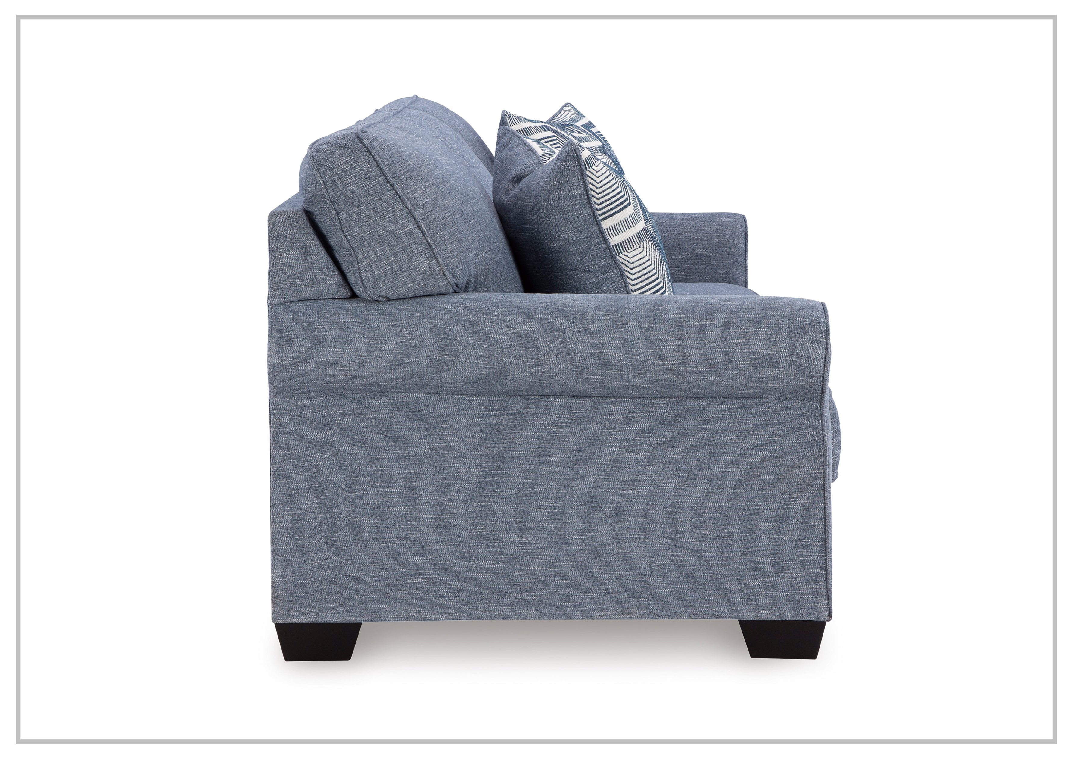 Gio Italia Como Bella Queen Sofa Sleeper - Denim Blue Convertible Sleeper Sofa Bed for Small Spaces | Perfect for Guest Rooms, Apartments & Living Rooms