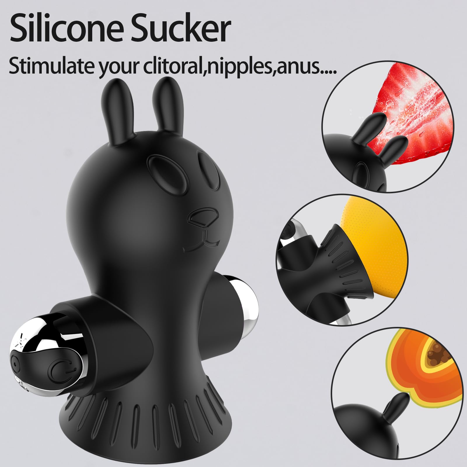 Premium Nipple Vibrator & Sucker - 10-Speed Nipple Stimulator & Teaser Massager with Dual Stimulation for Women - Adult Sex Toy for Couples & Solo Play (Black)