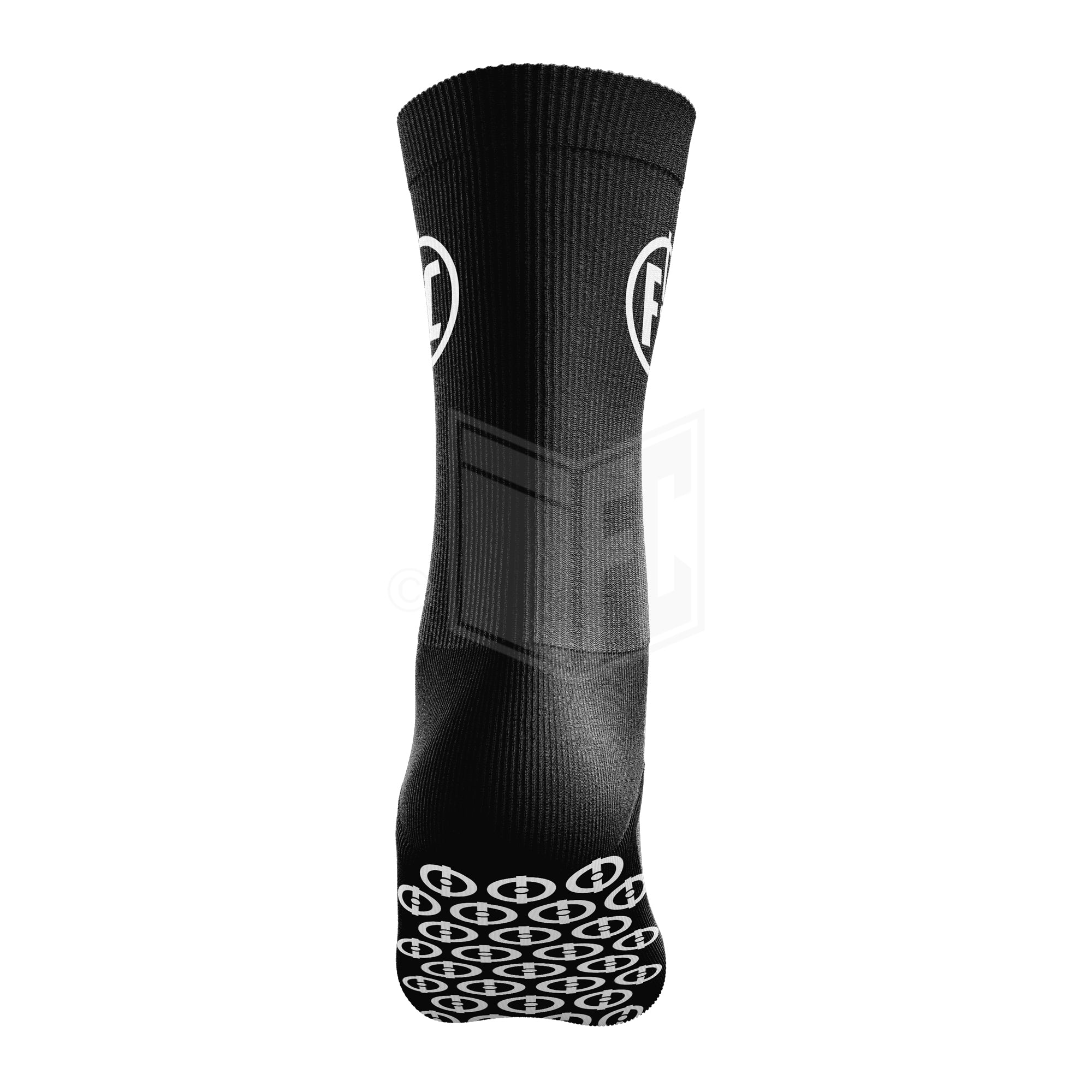 FC Glu Sock - Black Compression Socks for Men & Women - Improve Blood Circulation & Reduce Swelling - Perfect for Running, Travel & Work