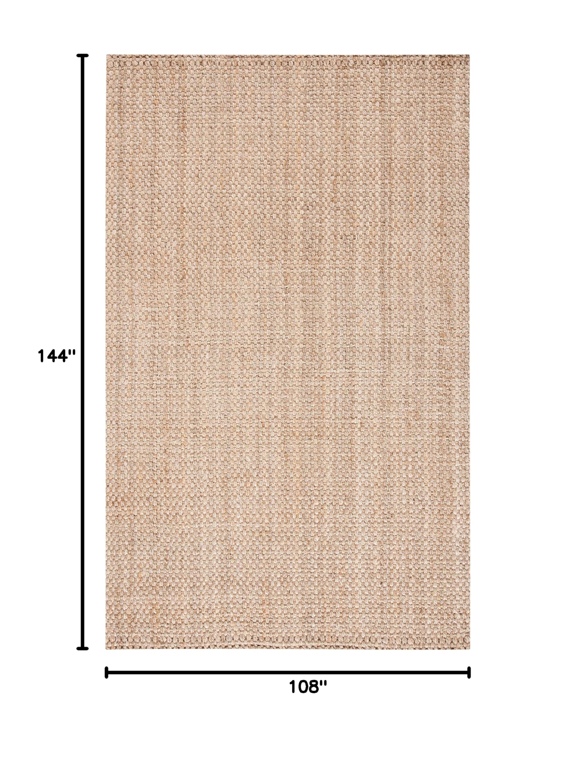SAFAVIEH Handmade Natural Jute Area Rug 9' x 12' - Farmhouse Chic, Durable & Eco-Friendly for High Traffic Living Room, Bedroom, Dining Room | NF267A