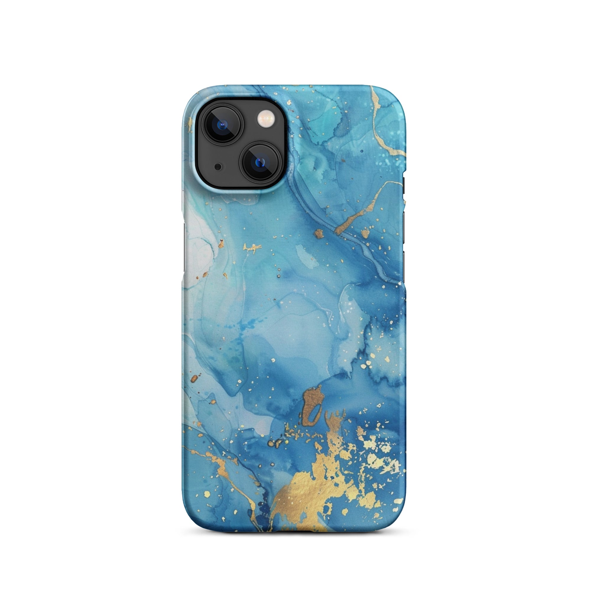 Durable Blue Marble Snap Case for iPhone 14/13/12 - Shockproof & Slim Protective Cover - Perfect for Everyday Use, Travel & Outdoor Activities