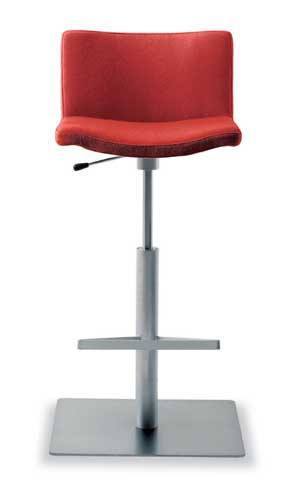 Modern Wave Stool with Square Base - Ergonomic Bar Stool by Tonon - Perfect for Kitchen Islands, Breakfast Bars & Contemporary Home Decor