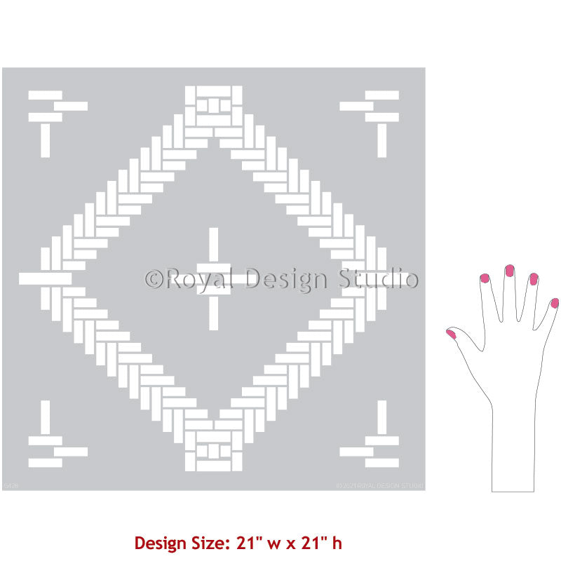 Intertwined Wall Stencil - DIY Home Decor Stencils for Painting, Wall Art, and Creative Projects | Perfect for Bedroom, Living Room, and Nursery Wall Designs
