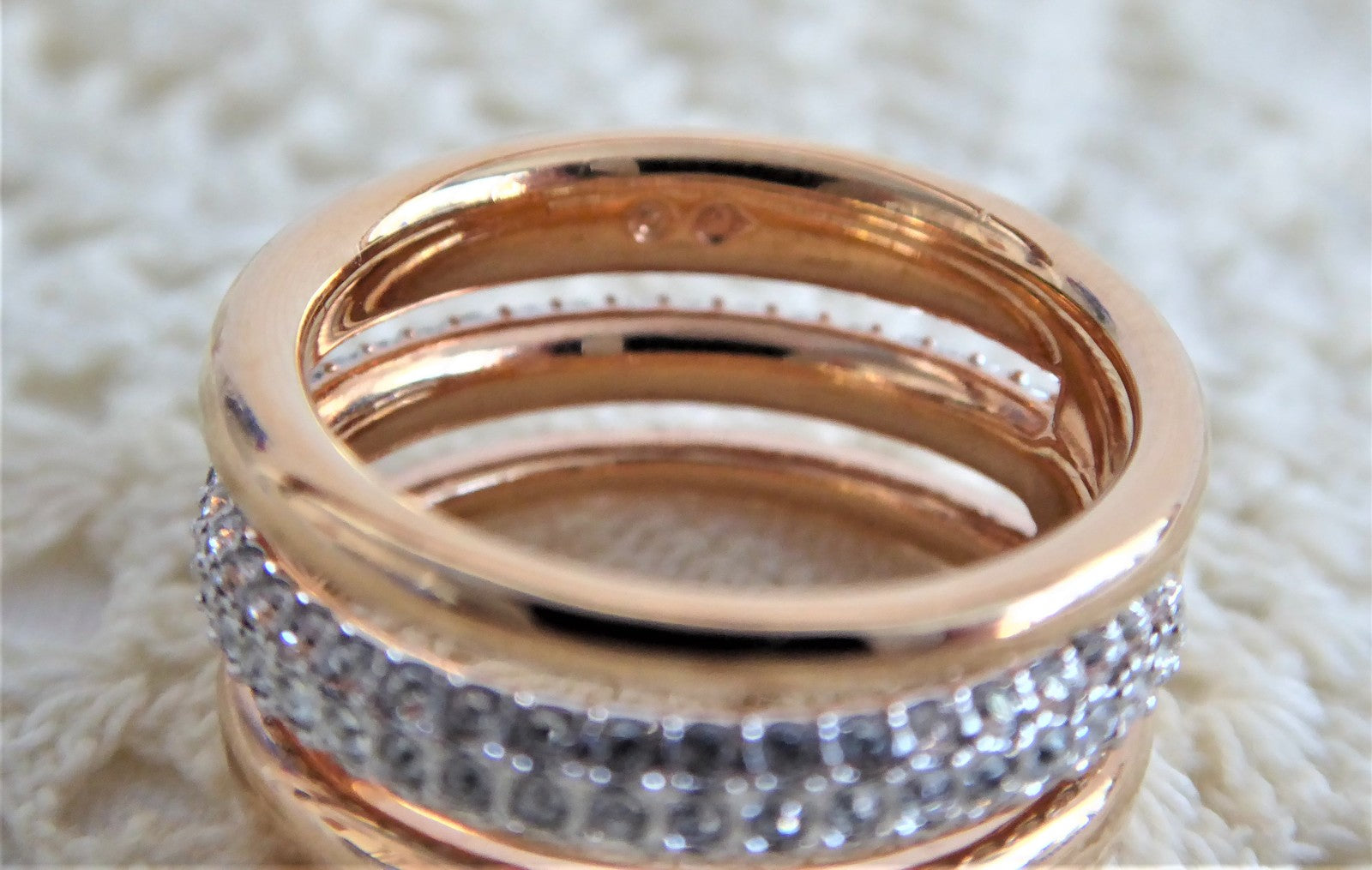 Swarovski Exact Ring Entwined CZ & Rose Gold Plated Stackable Rings Set with Original Box - Perfect for Weddings, Anniversaries & Special Occasions