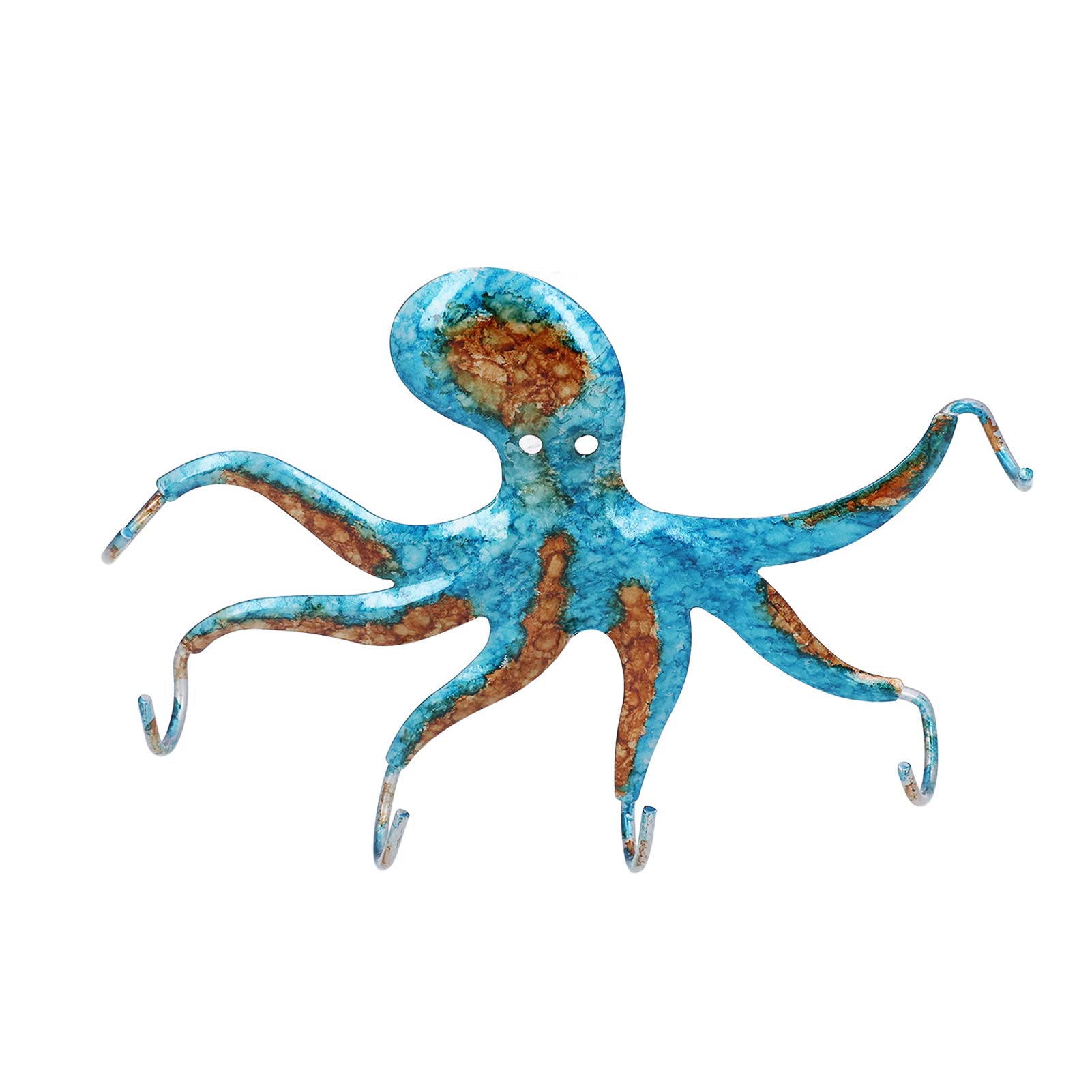 AMONIDA Octopus Wall Hook - Heavy Duty Cast Iron Metal Hooks for Hanging Towels, Keys & Decor - Perfect for Bedroom, Bathroom, Balcony & Kitchen Organization
