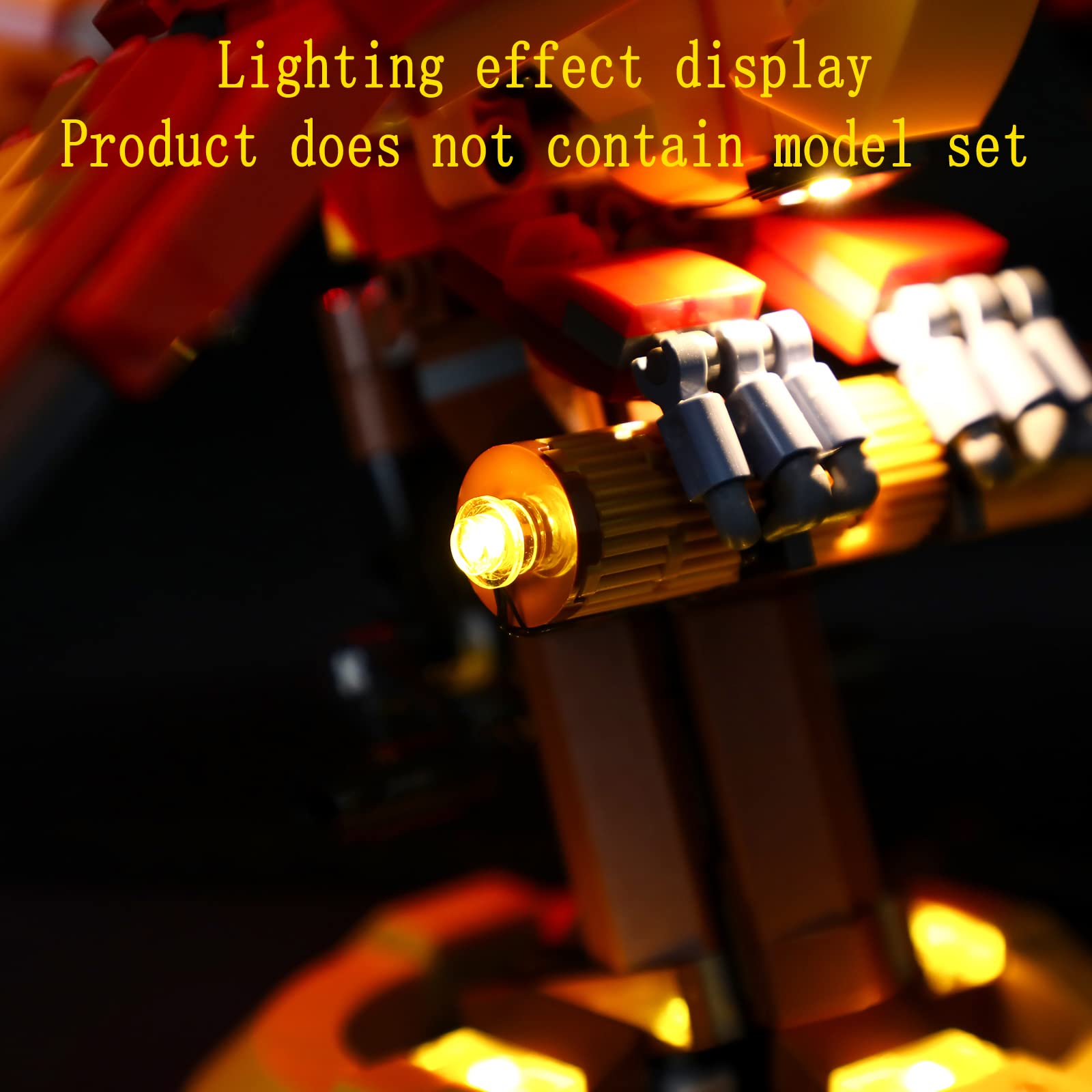 LED Light Kit for Lego Fawkes & Dumbledore's Phoenix - Compatible with 76394 Set (Model Not Included) | Enhance Your Harry Potter Lego Display with Magical Lighting Effects