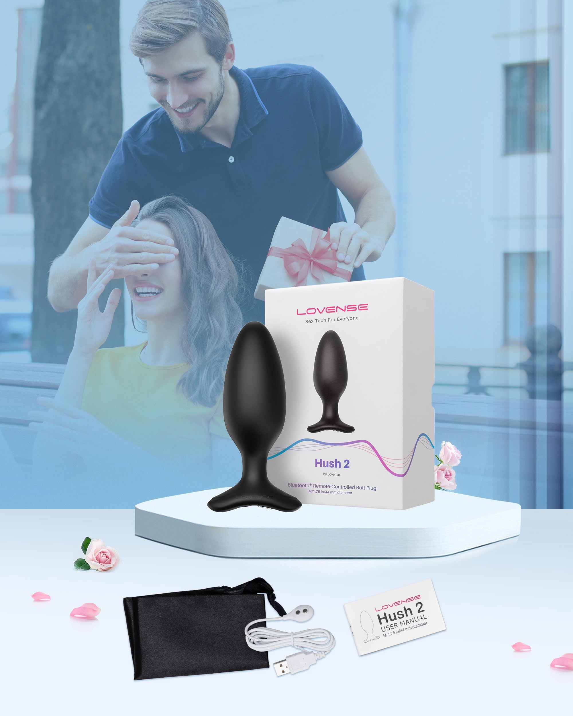 LOVENSE Hush 2 Vibrating Butt Plug 1.75