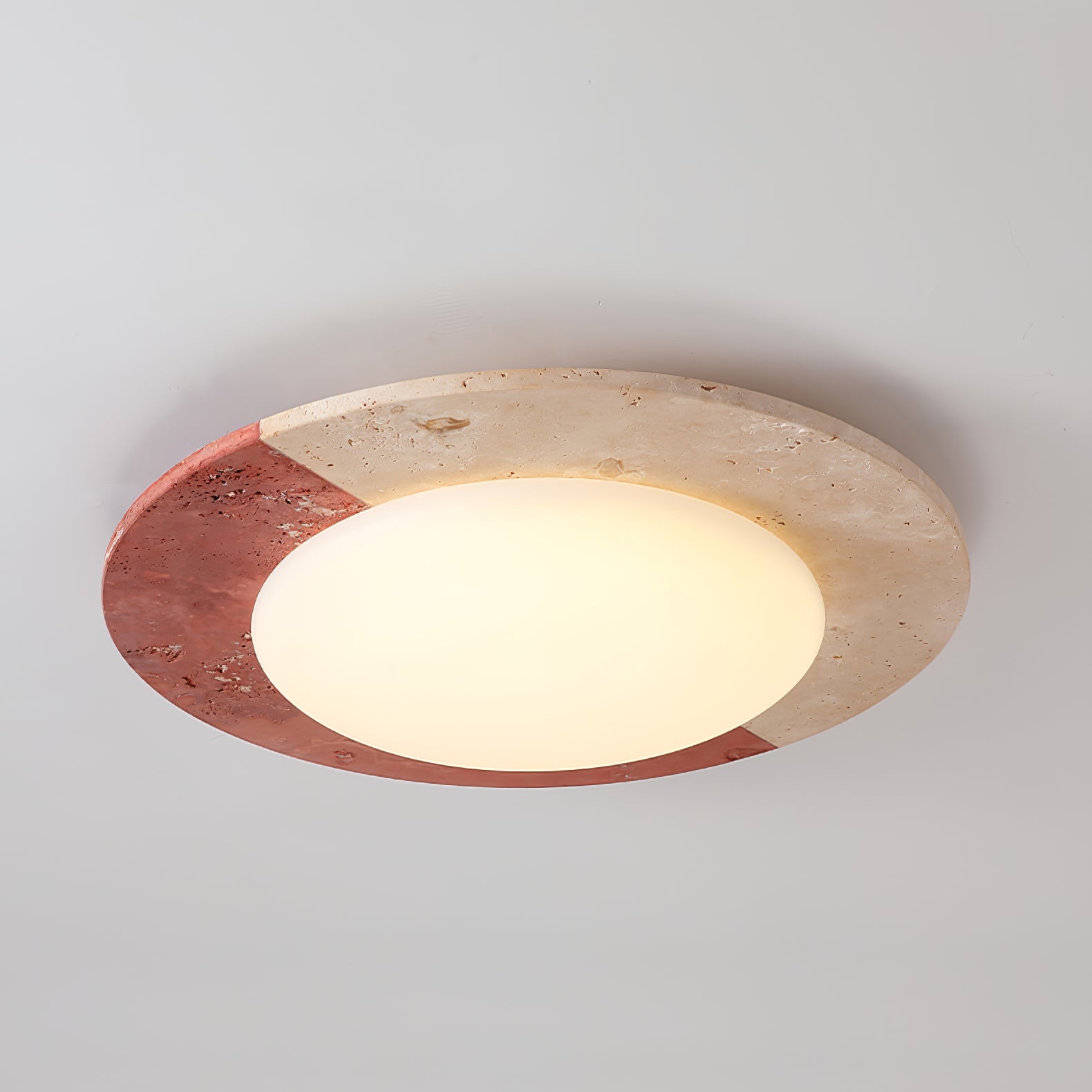 Celestial Travertine Ceiling Light Fixture - Modern Natural Stone Pendant Lamp for Dining Room, Living Room & Bedroom Lighting