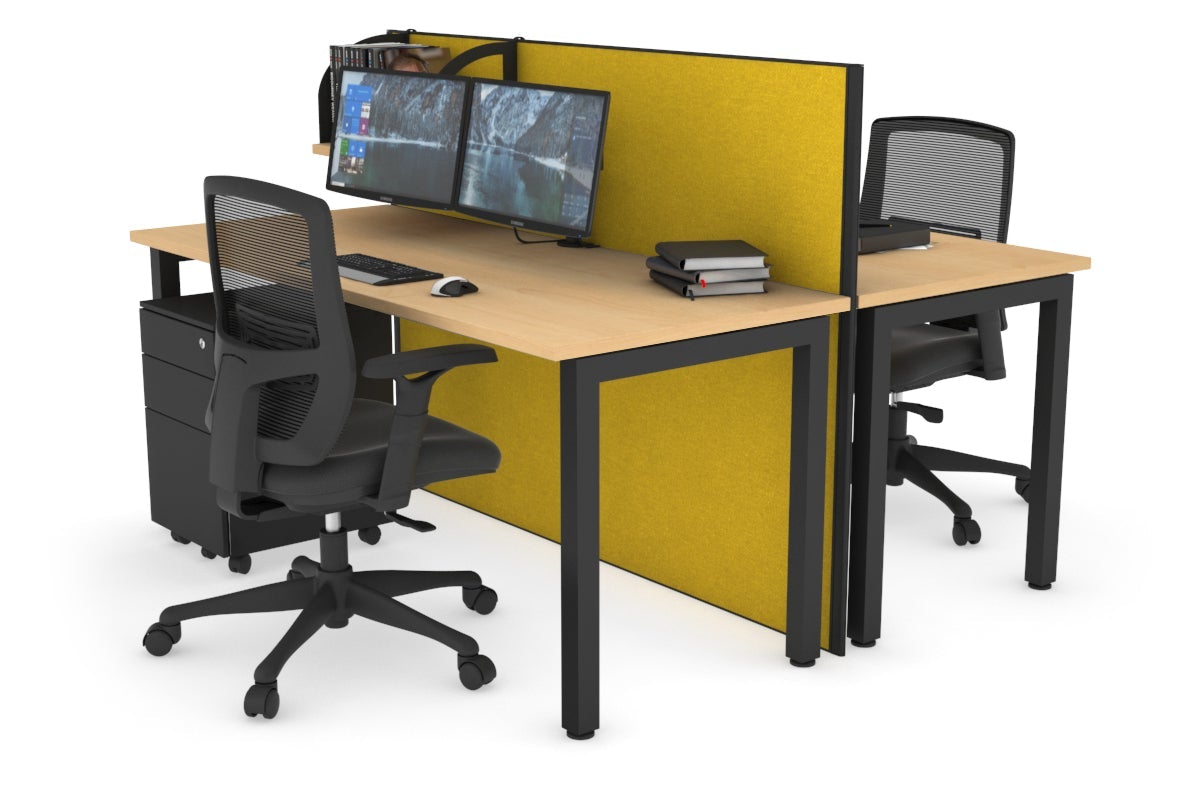 Horizon Quadro 2-Person Office Workstation Bench with Square Legs - 47.2