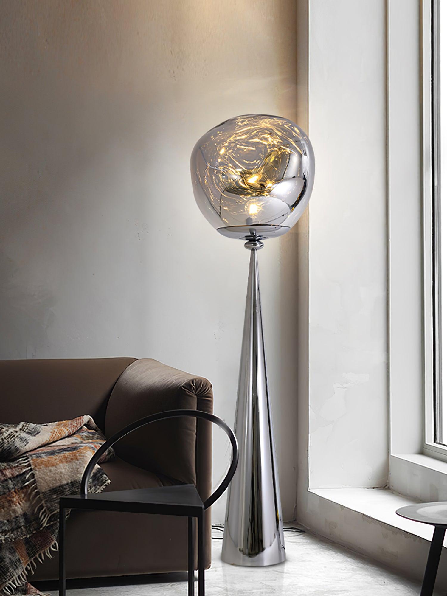 Modern Cone Lava Floor Lamp - 3D Printed Volcanic Rock Design LED Light for Living Room, Bedroom & Office - Ambient Lighting for Home Decor & Relaxation