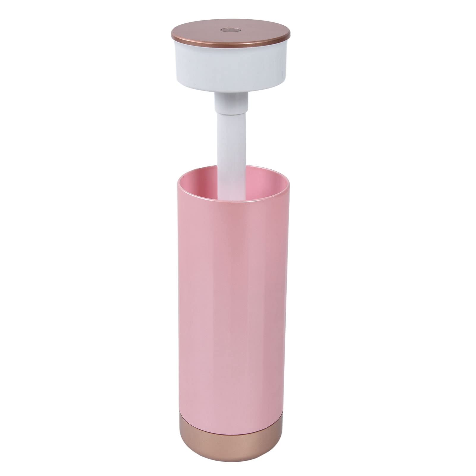 Yosoo Pink Makeup Brush Organizer with USB Charging Port - Portable Cosmetic Brush Holder for Travel & Home Vanity Organization