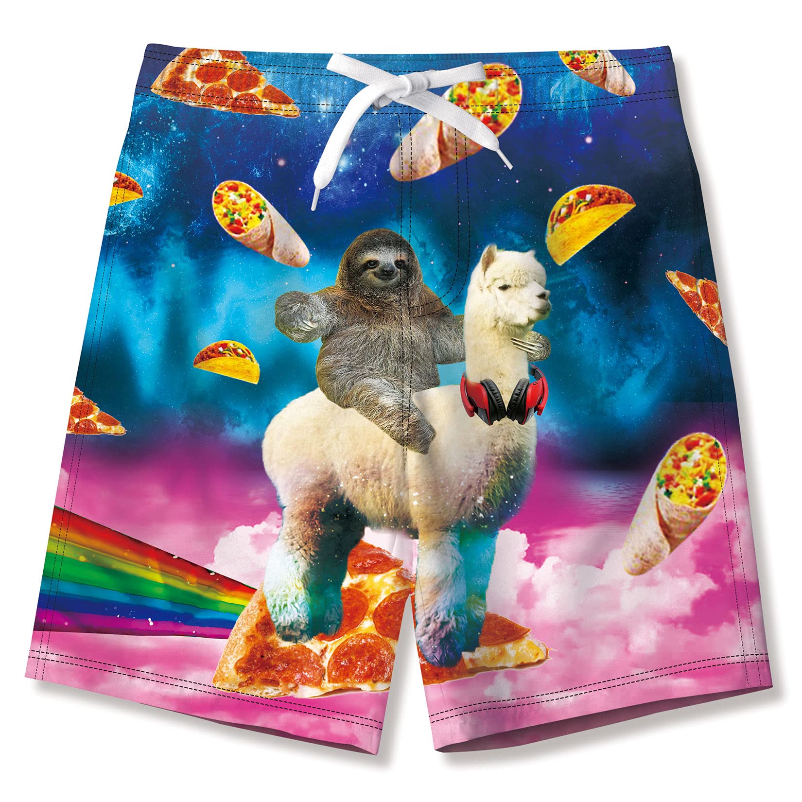 BFUSTYLE Boys Swim Trunks with Mesh Lining - Quick Dry, Water Resistant Swim Shorts for Kids Ages 5-14 - Perfect for Beach, Pool, and Summer Water Activities