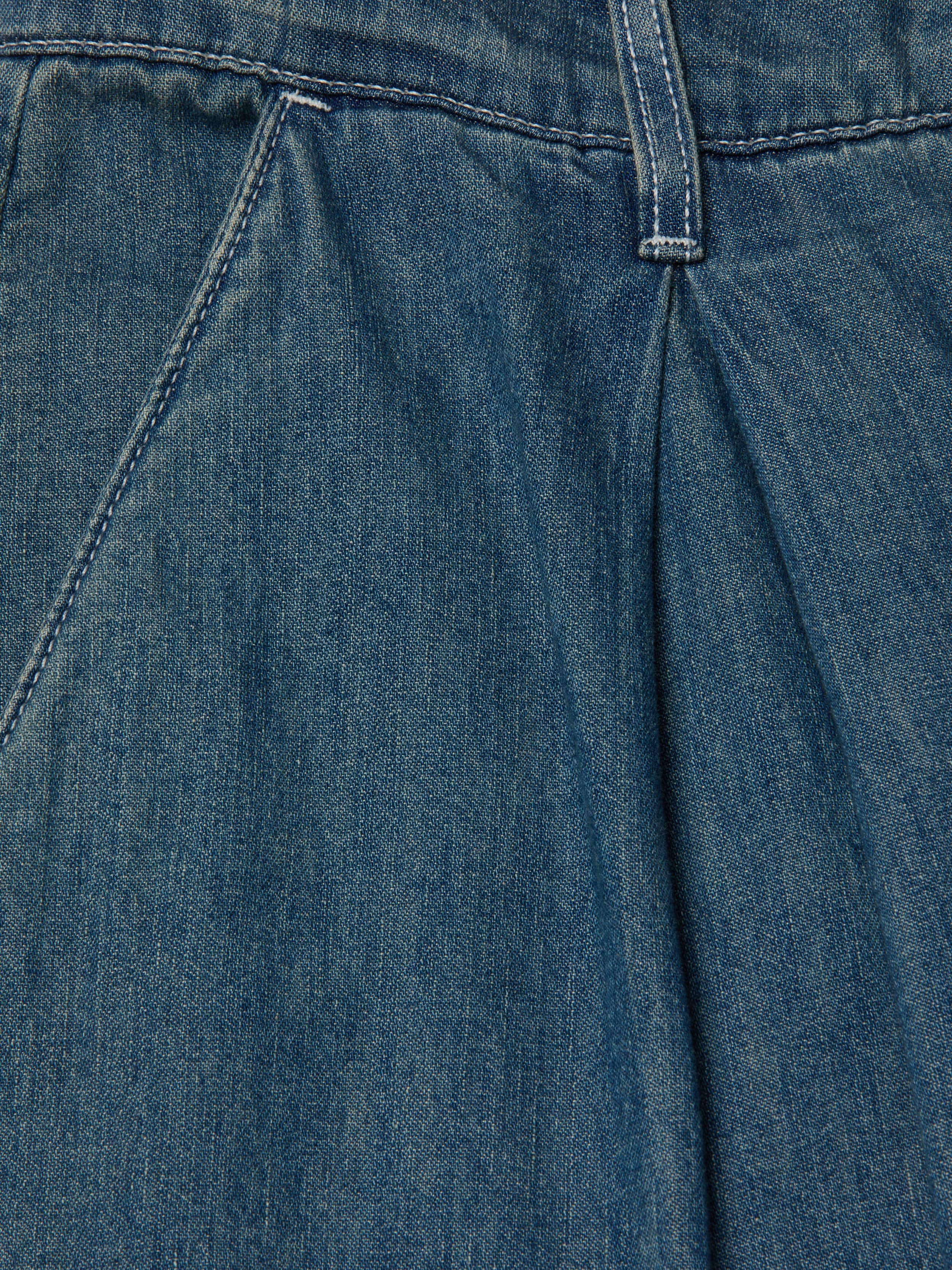 Lorenza Palazzo Jeans for Women - High Waisted Stretch Denim Pants - Comfortable & Stylish for Casual Wear, Office, and Night Out