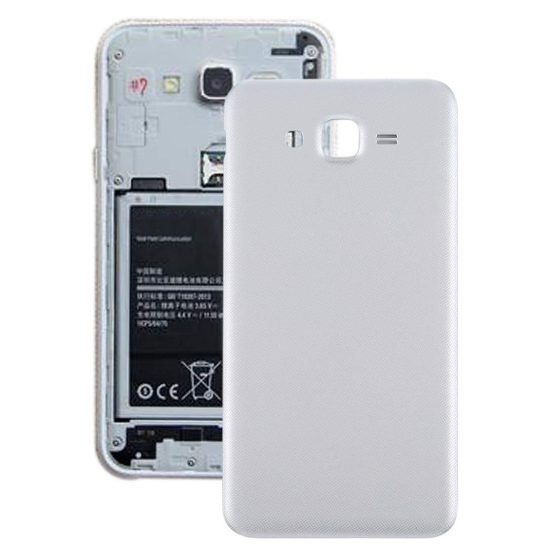 Original Silver Replacement Battery Back Cover for Samsung Galaxy J7 Neo/J7 Core/J7 Nxt SM-J701 - Durable & Stylish for Everyday Use