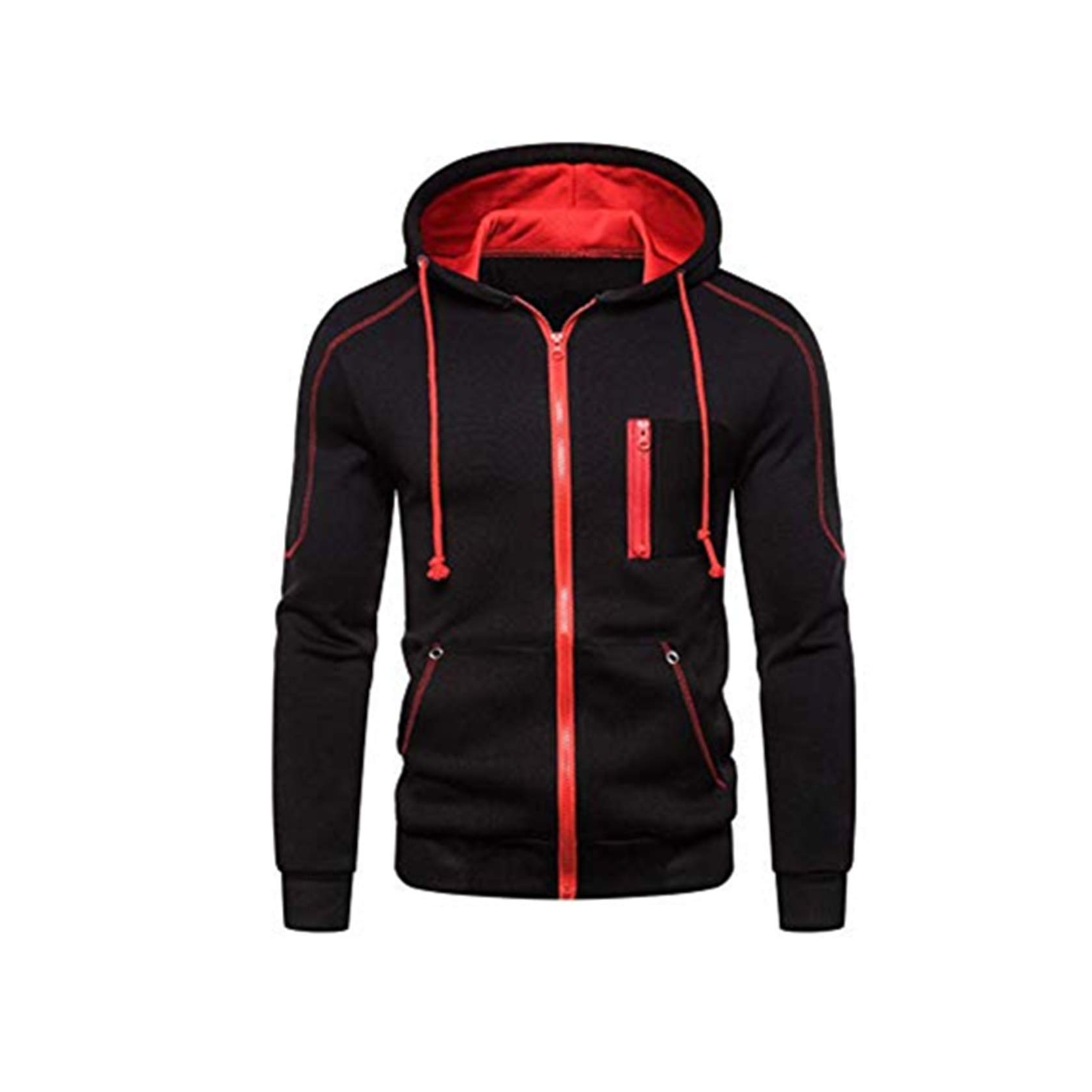 Men's Lightweight Zip Up Hoodie - Cotton Performance Training Sweatshirt for Running, Workout & Outdoor Activities | Breathable & Comfortable Track Jacket