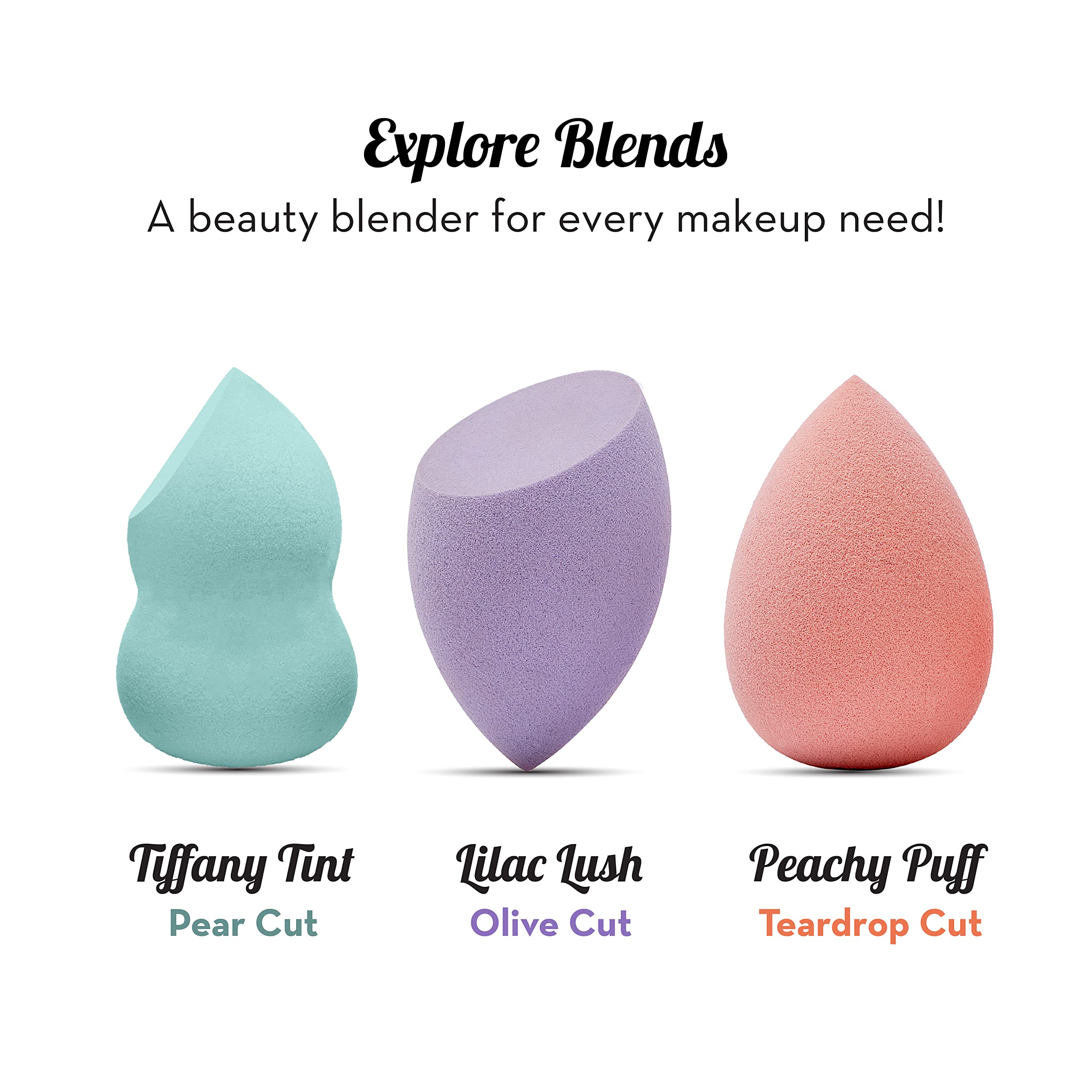 Premium Pear-Shaped Beauty Blender Sponge - Soft Tiffany Blue Makeup Sponge with Travel Case | Saves 60% Foundation | Vegan & Cruelty-Free Microfiber Blender for Liquid, Powder & Cream Makeup | Perfect for Professional Makeup Artists & Everyday Use