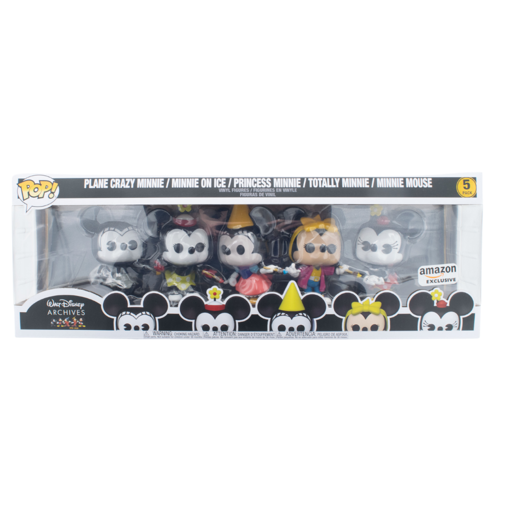 Funko Pop! Disney Minnie Mouse 5-Pack Figure Set - Amazon Exclusive Collectible Toys for Disney Fans & Pop Culture Enthusiasts - Perfect for Home Decor, Office Display, and Gift Giving