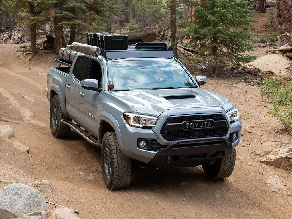 2005-2024 Toyota Tacoma Double Cab Slimsport Roof Rack Kit by Front Runner Outfitters - Heavy Duty Aluminum Cargo Carrier for Camping, Off-Road & Outdoor Adventures
